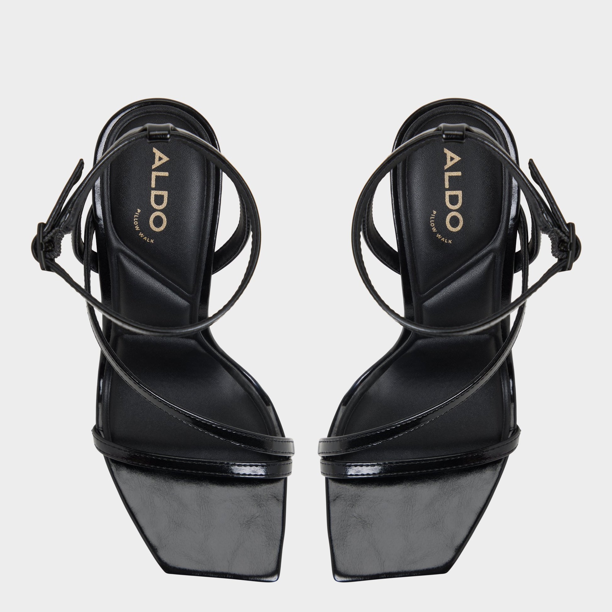 Top-down view of the Other black Scintilla Heeled sandal