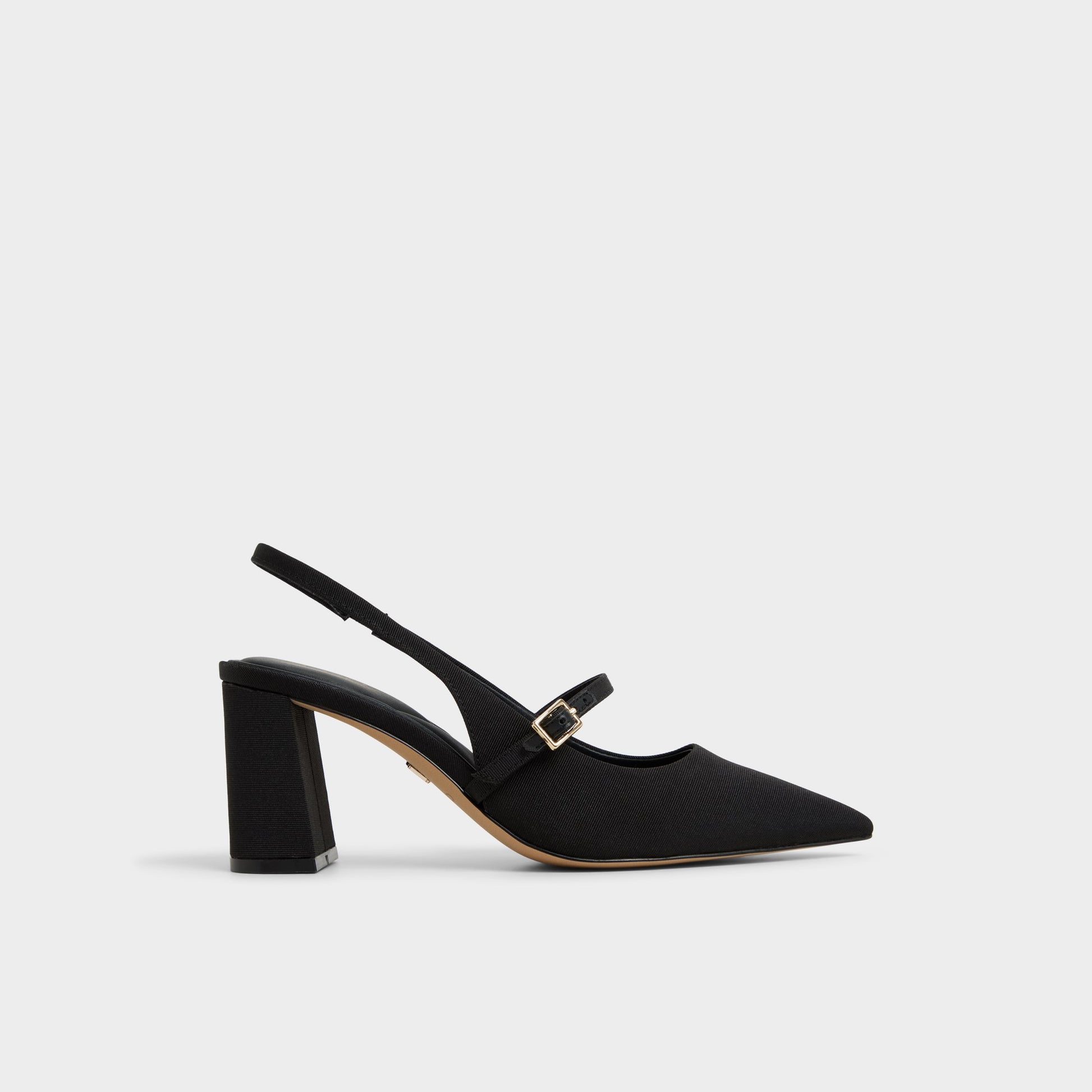 Main View of Black Vestian Slingback heel for Womens