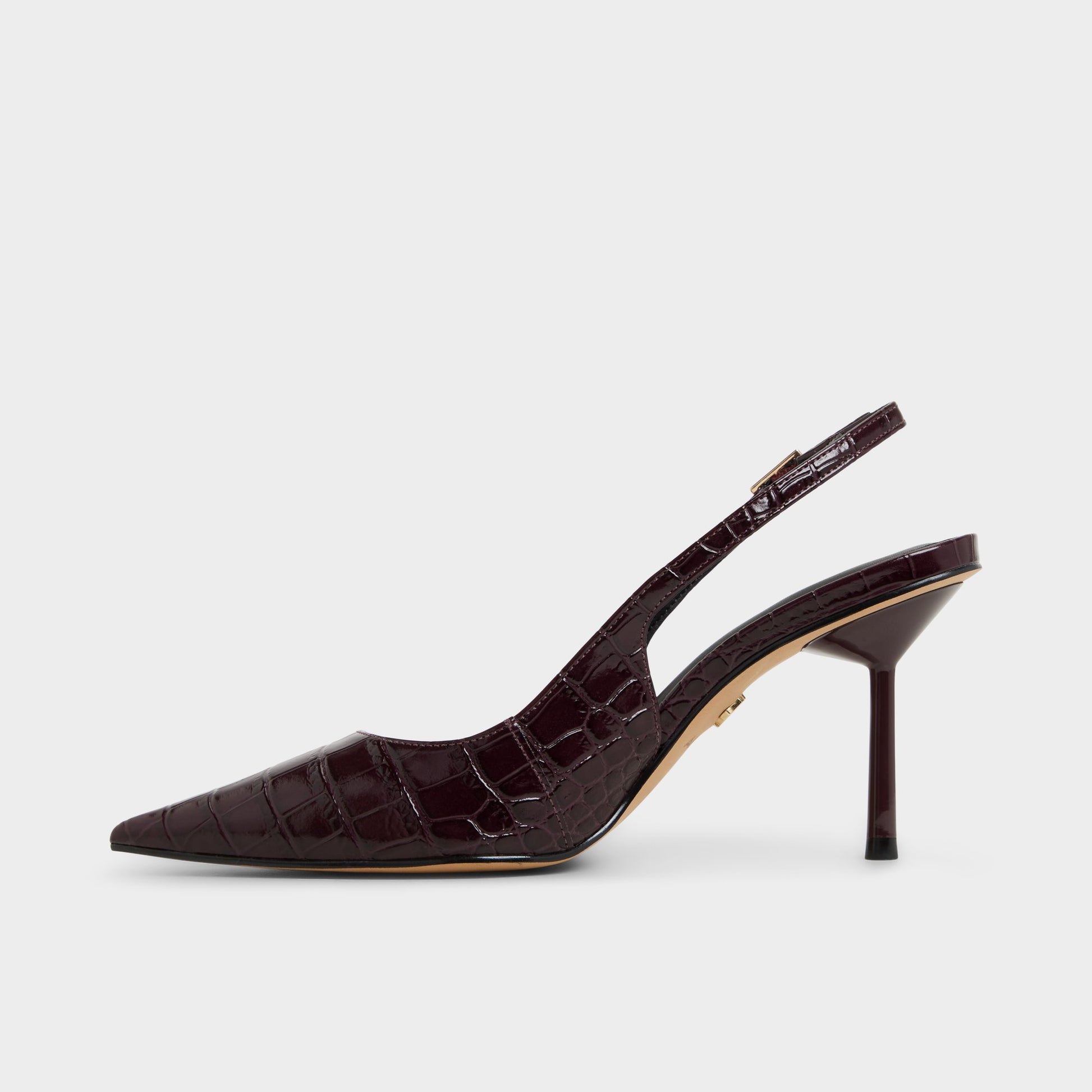 Side view of Bordo Seralina Slingback heel