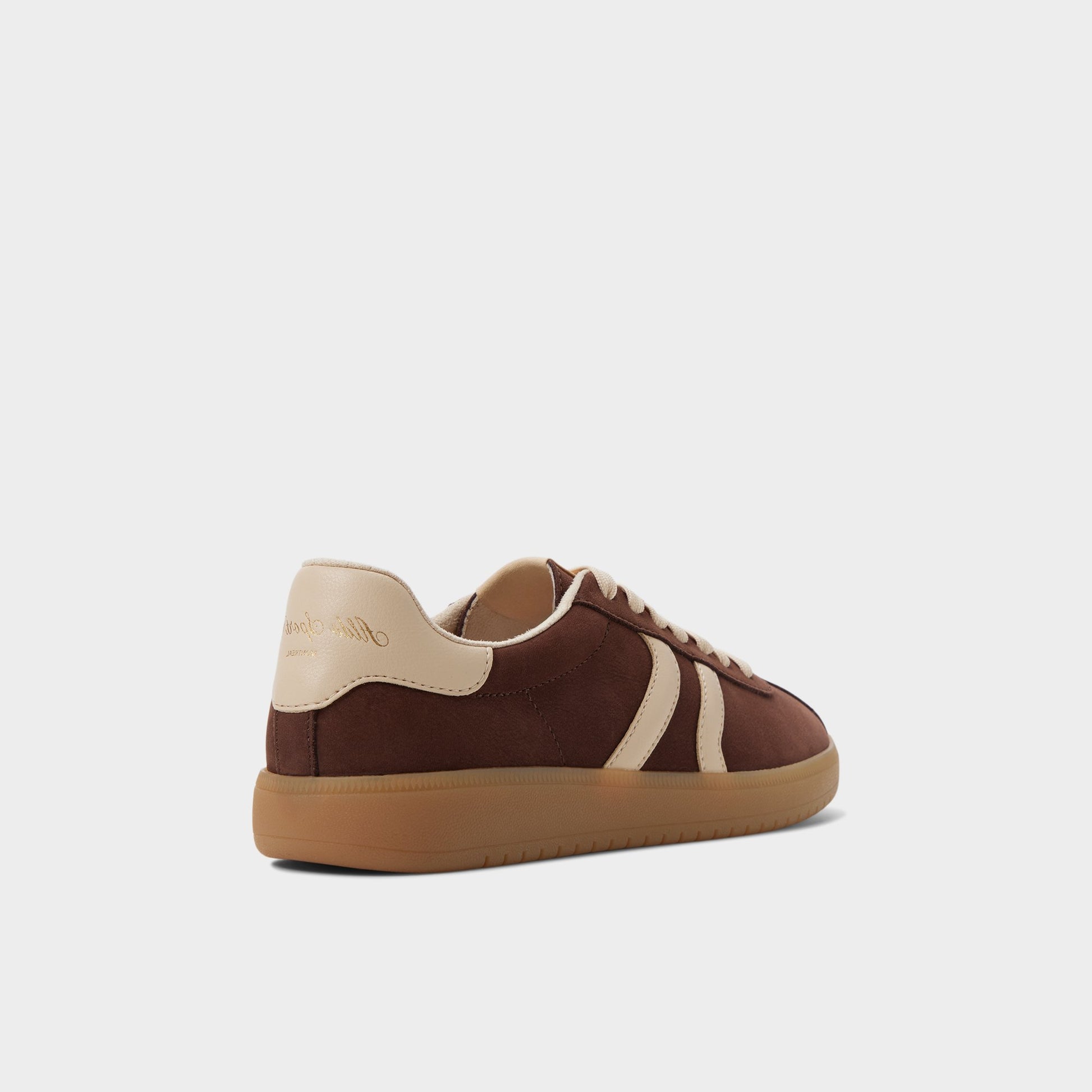 Three-quarter angle of Dark Brown Chicsneaker Low top sneaker's back side