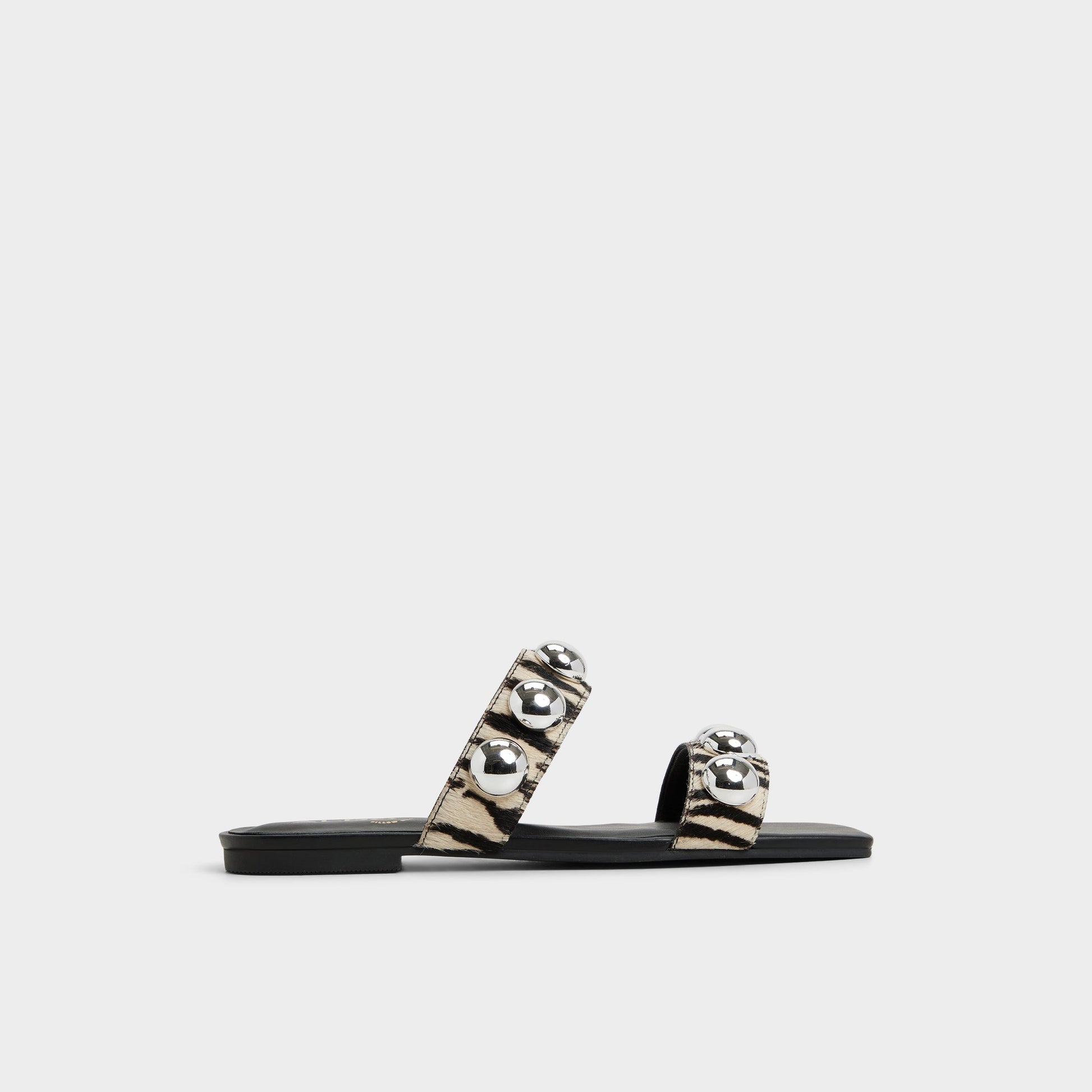Vue principale de Blanc/Noir Katalena Claquette pour Femmes