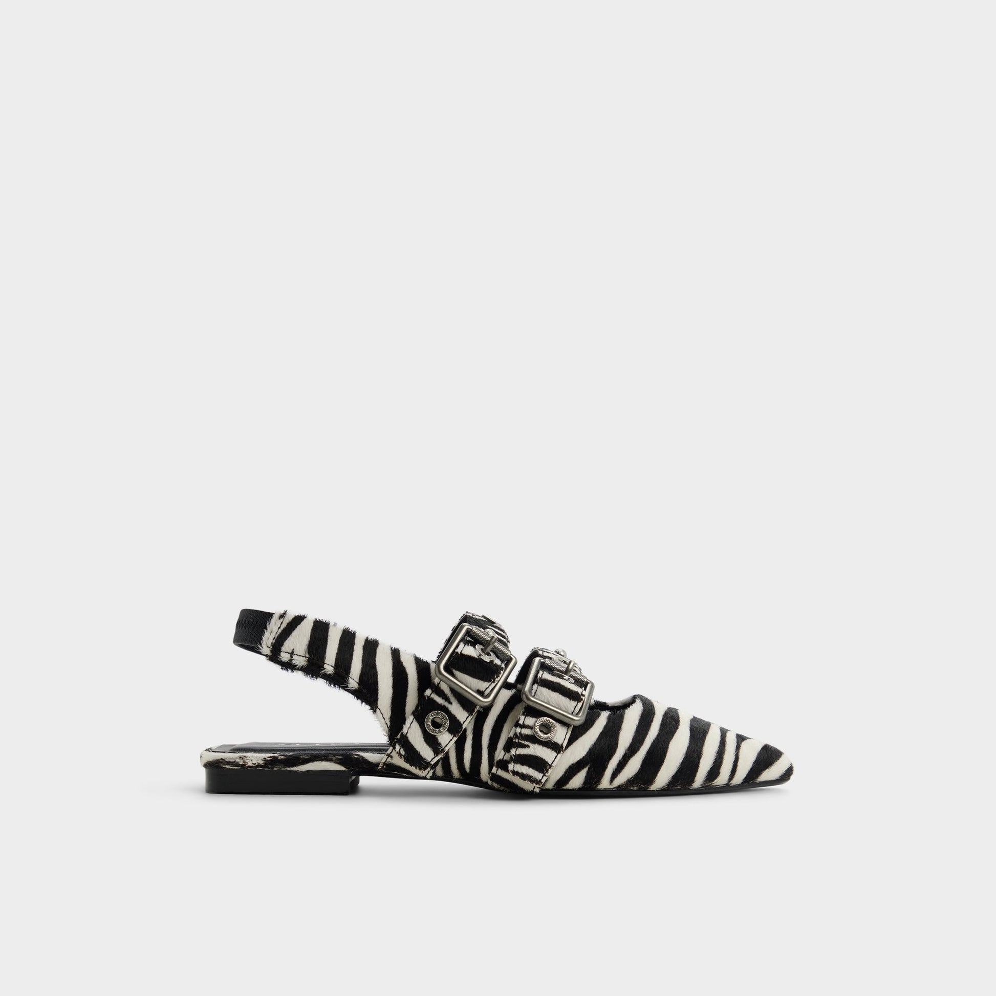 Main View of White/Black Lotheillan Slingback ballerina for Womens