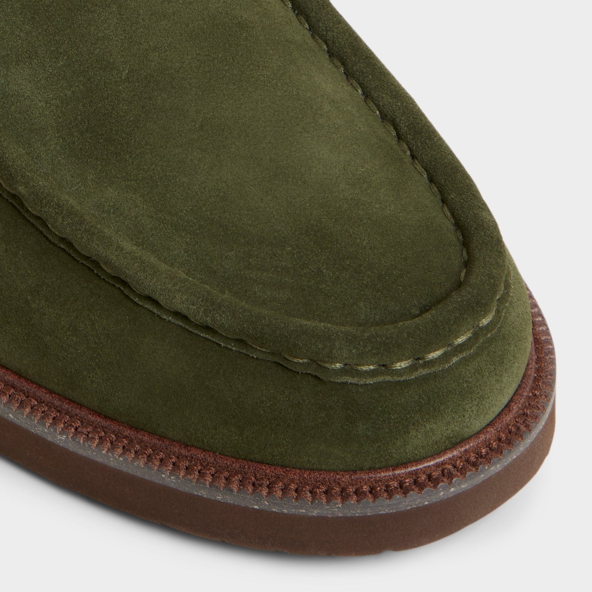 Close-up of the Olive Davie Chukka boot