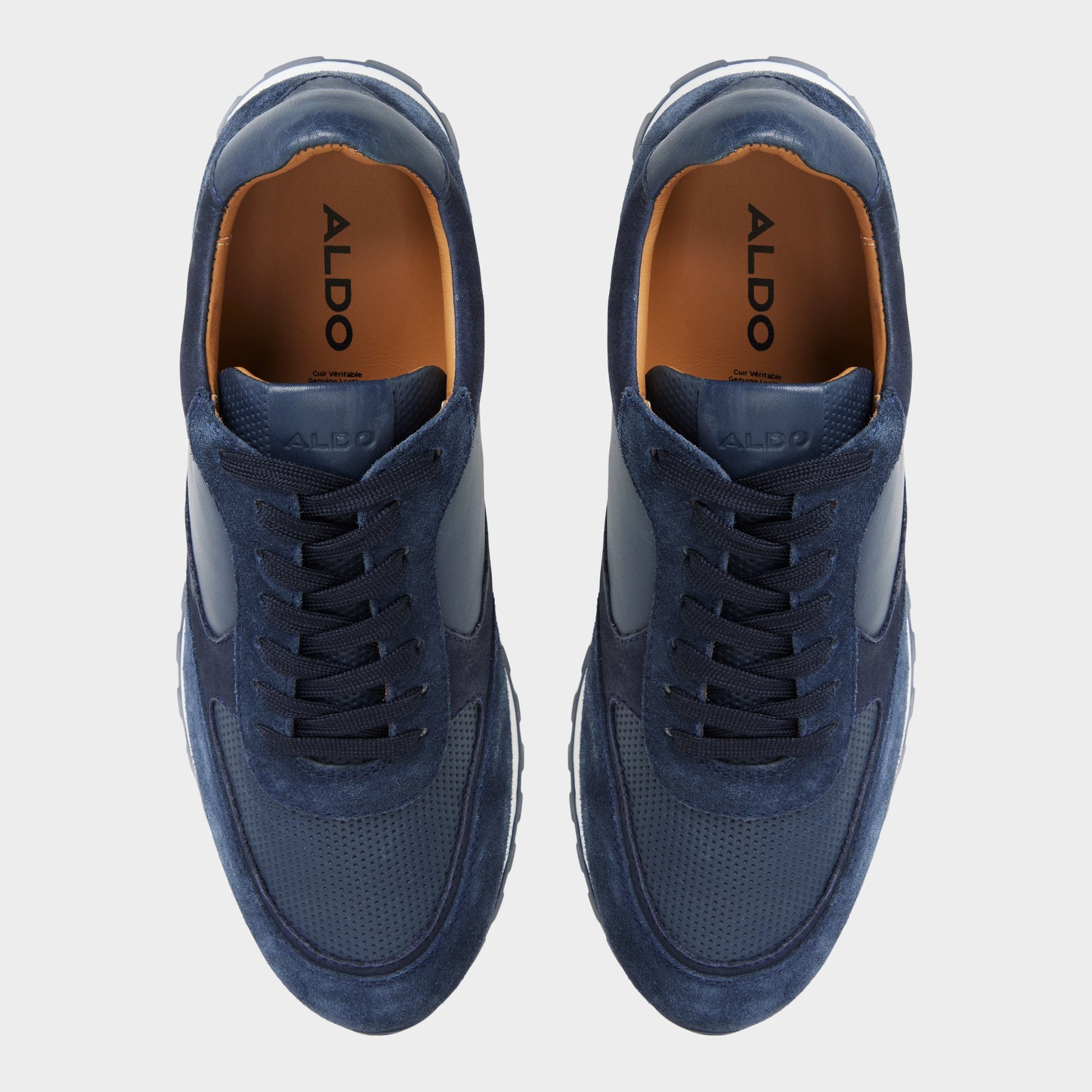 Top-down view of the Navy Gordo Low top sneaker