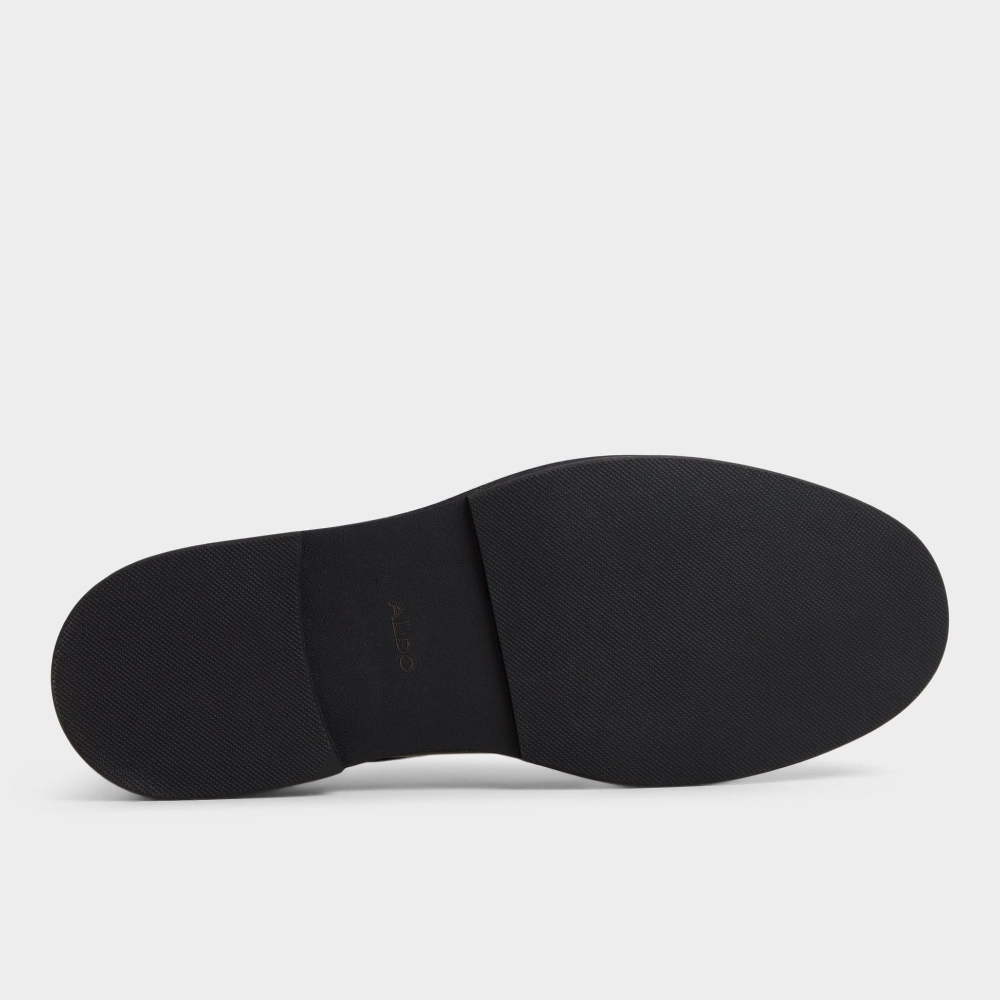 View of Black Geoff Derby shoe's sole