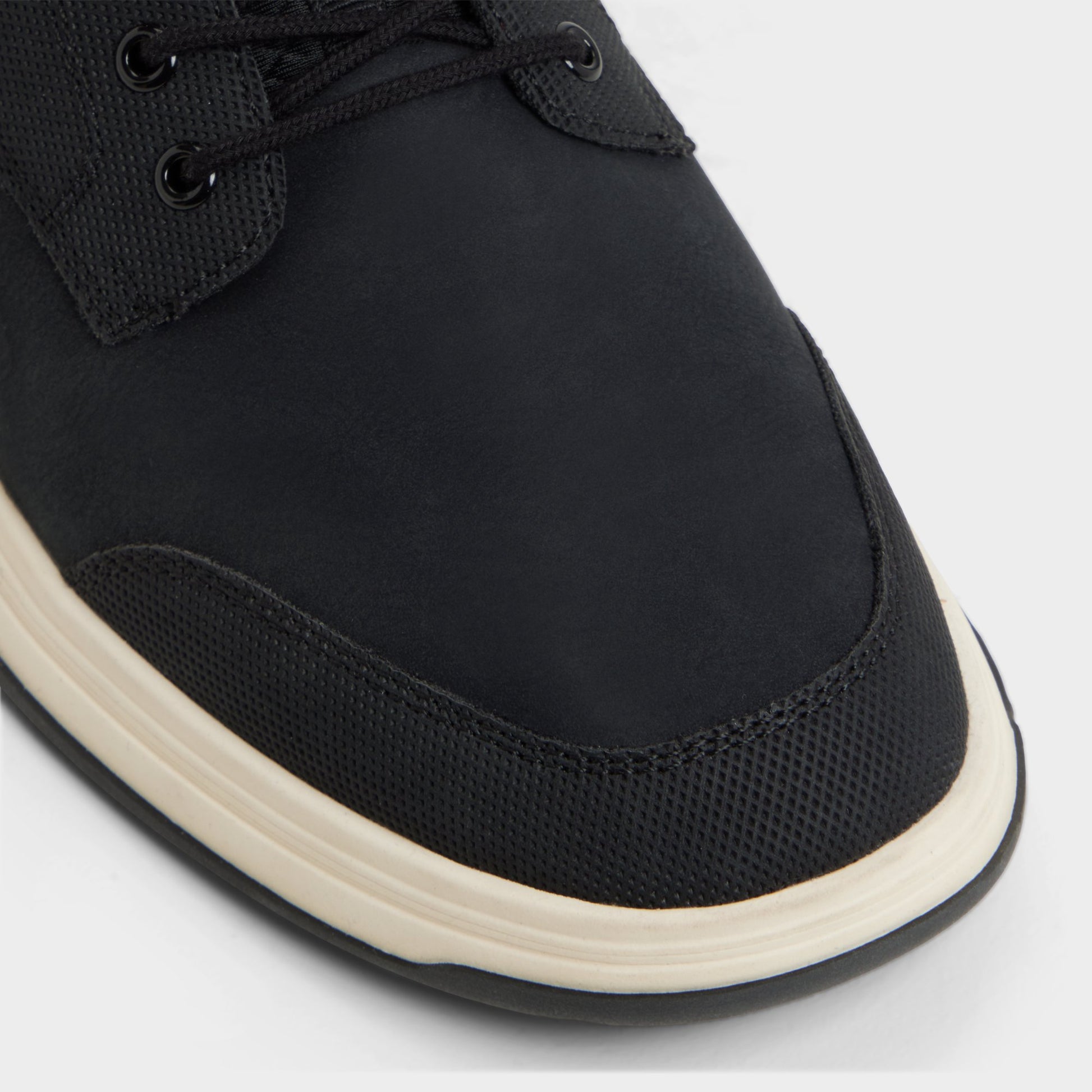 Close-up of the Black Konnor Oxford shoe