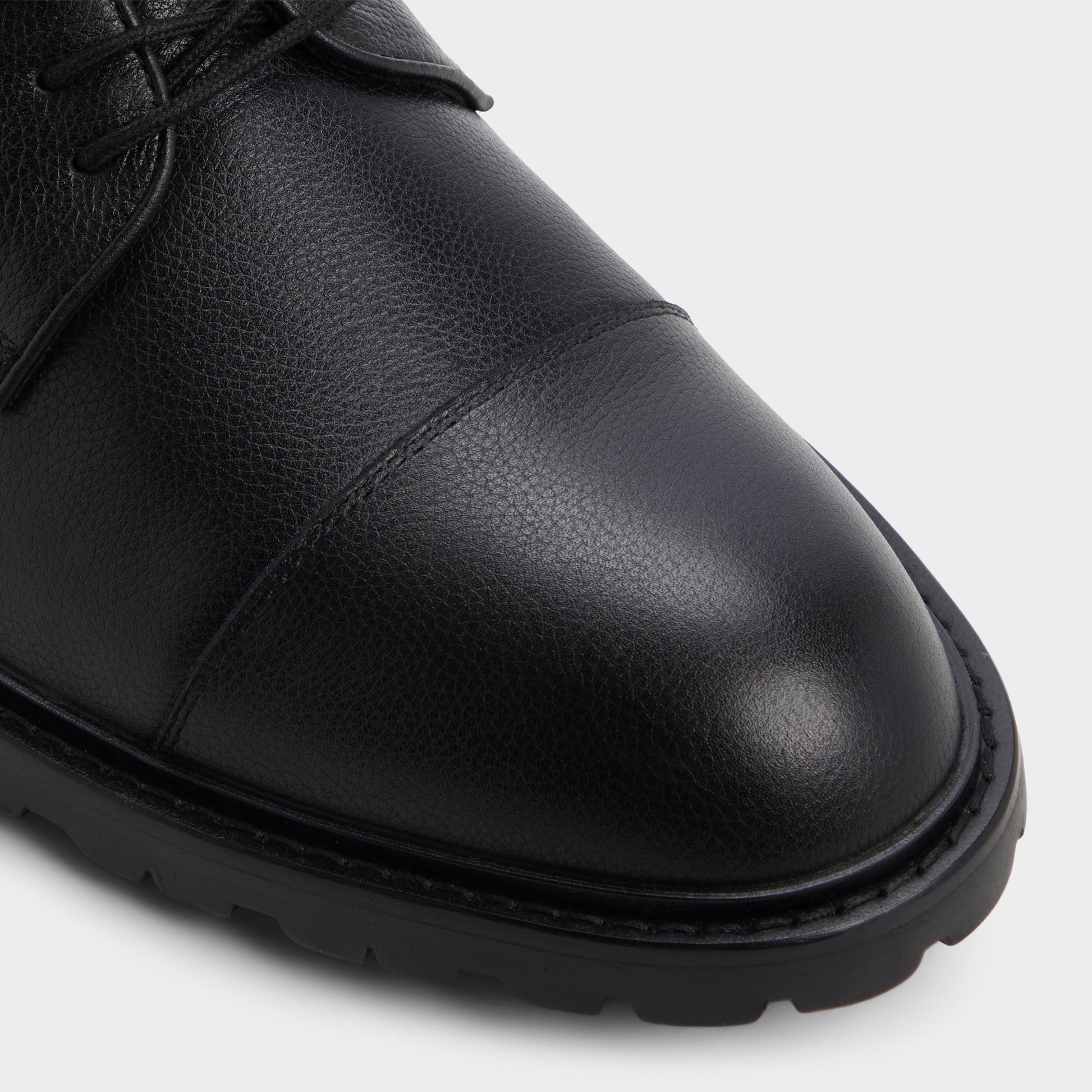 Close-up of the Black Ferruci Derby shoe