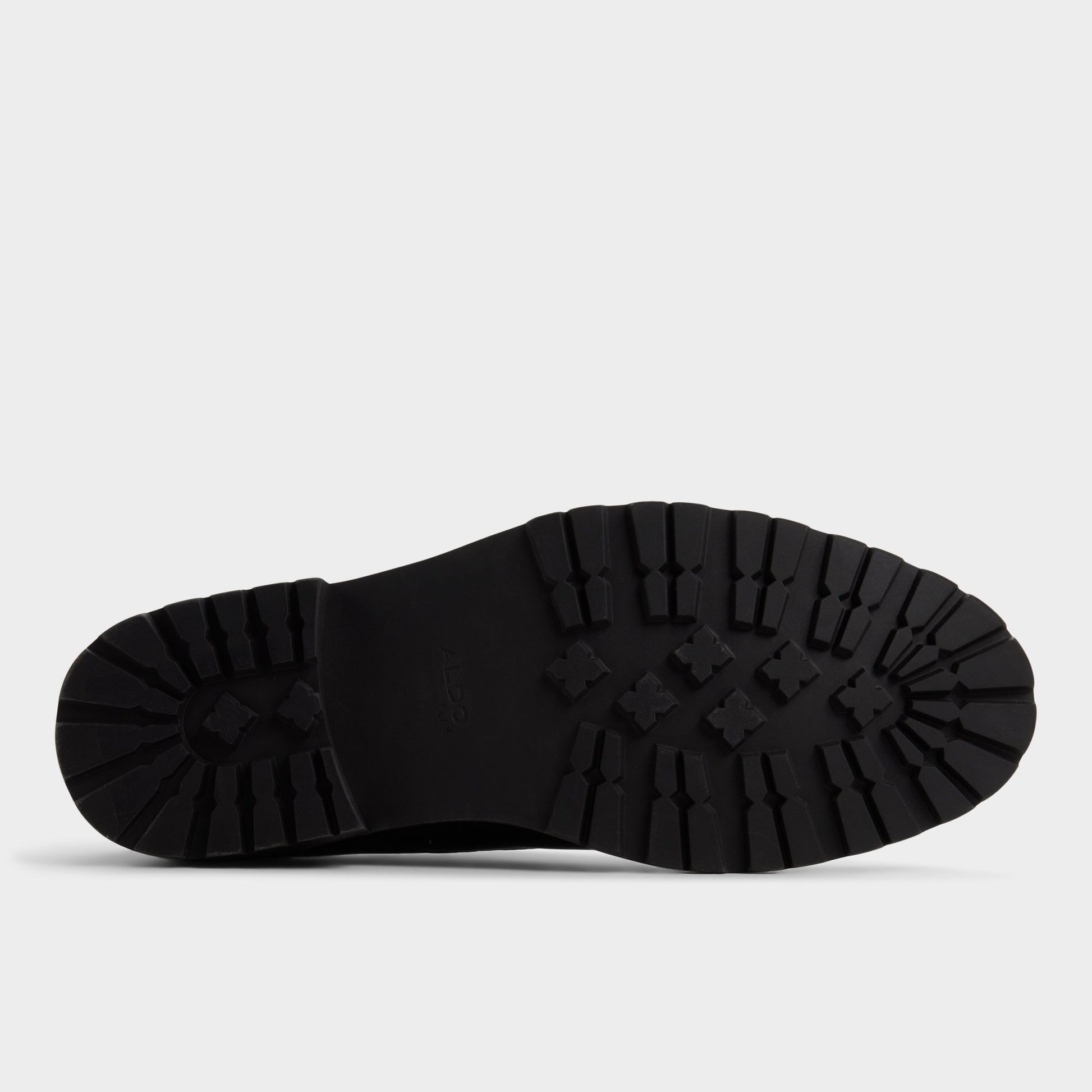 View of Black Ferruci Derby shoe's sole