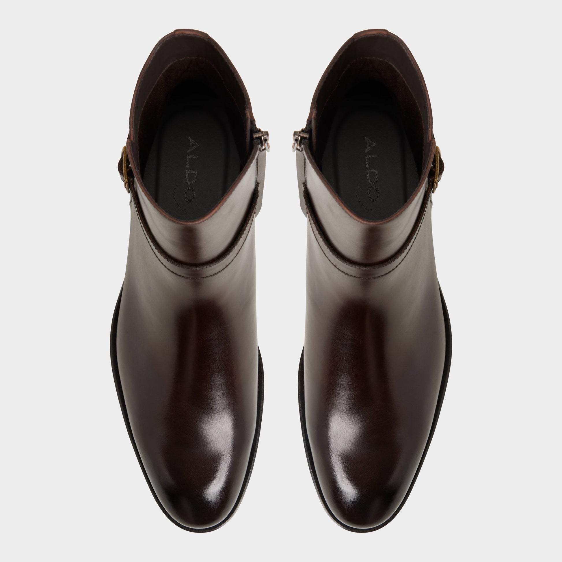 Top-down view of the Dark brown Visco Ankle boot