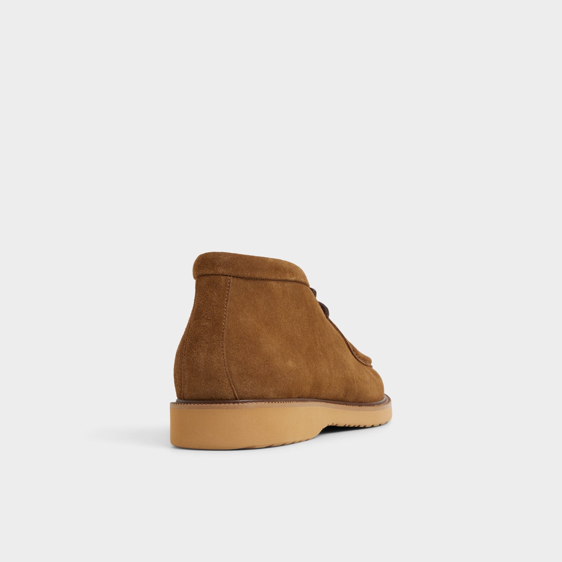 Three-quarter angle of Light Brown Davie Chukka boot's back side