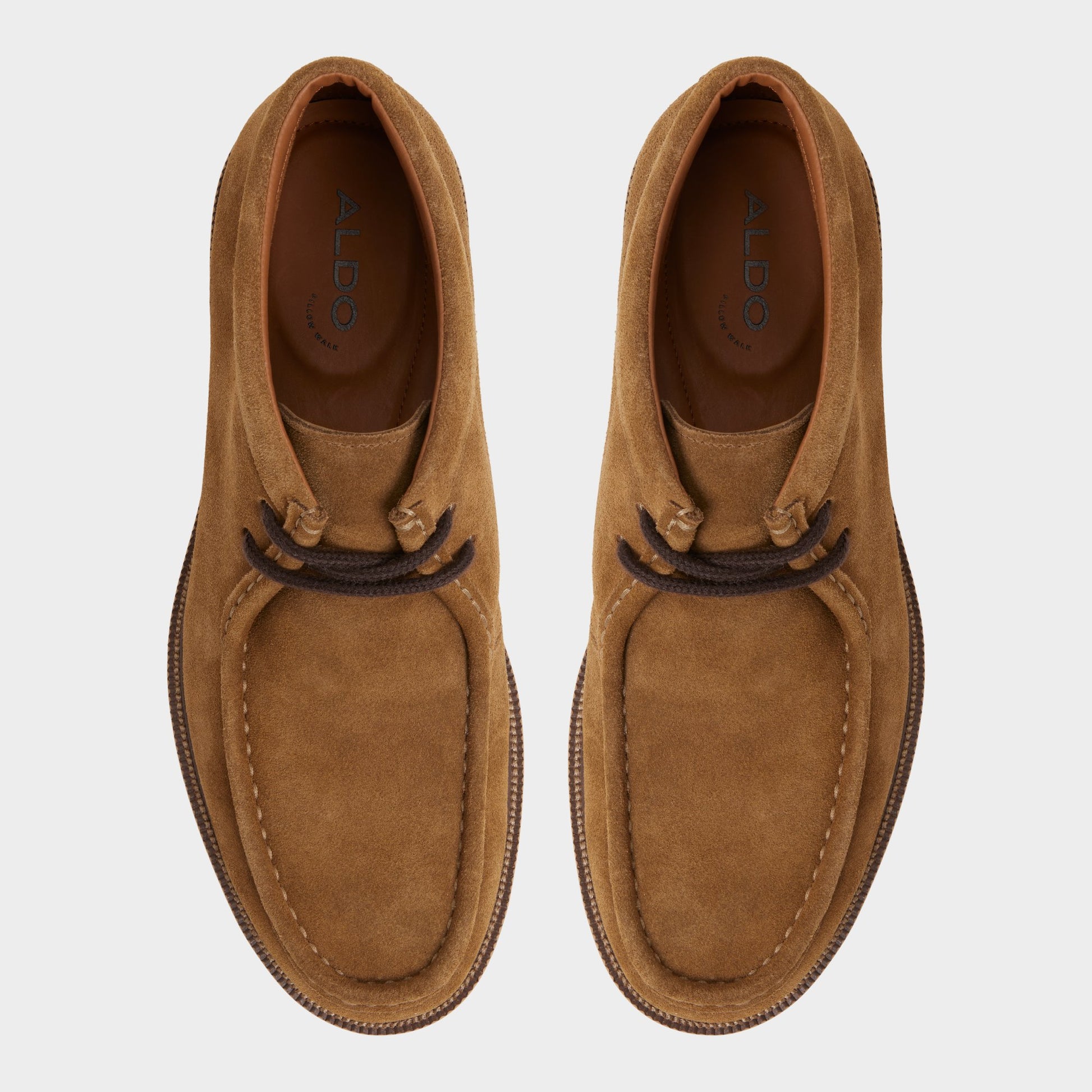 Top-down view of the Light Brown Davie Chukka boot