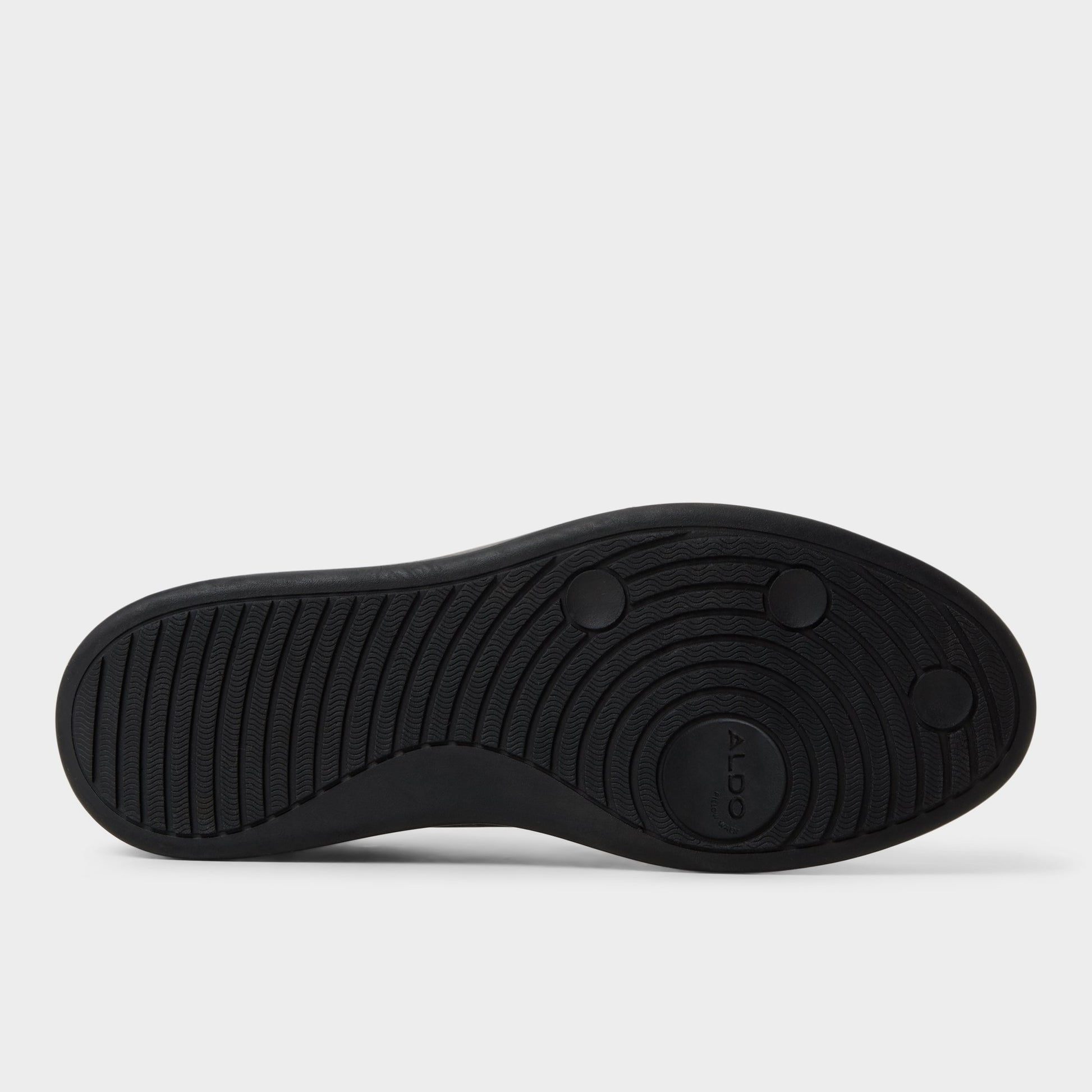 View of Black/Black Toddy Oxford shoe's sole