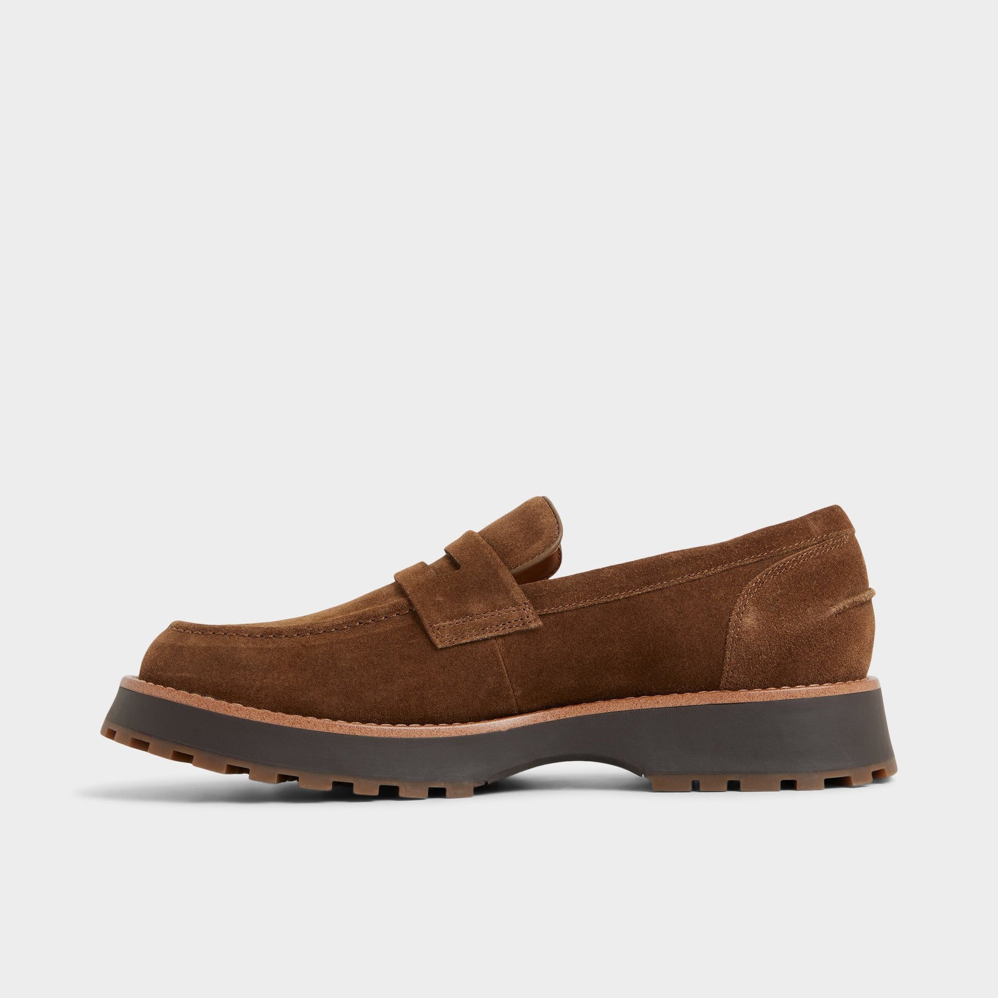 Side view of Open Brown Kole Loafer