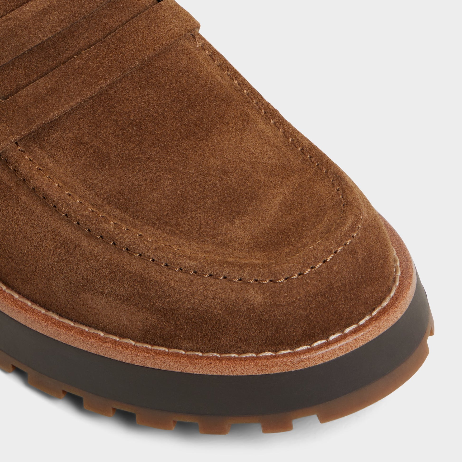 Close-up of the Open Brown Kole Loafer