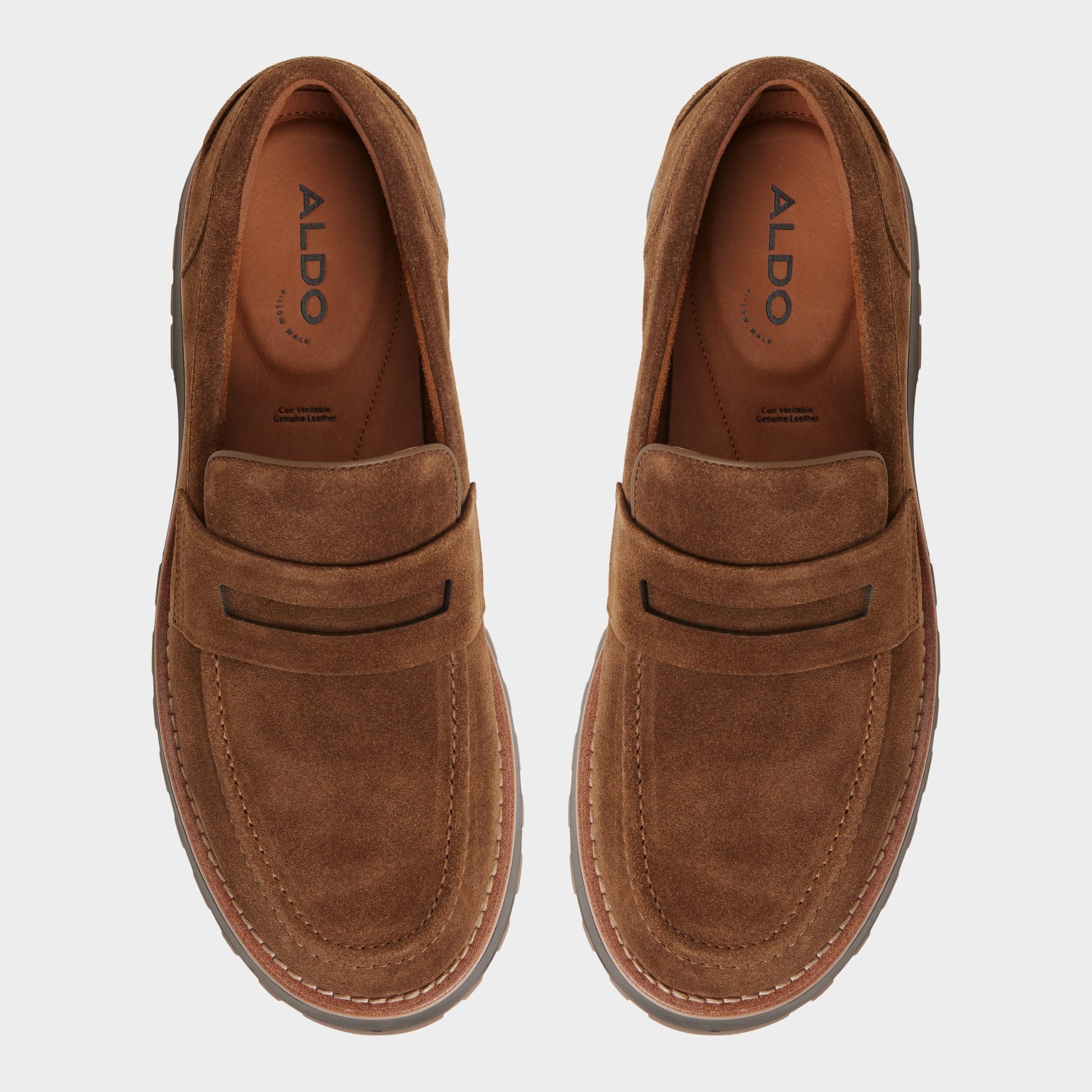 Top-down view of the Open Brown Kole Loafer