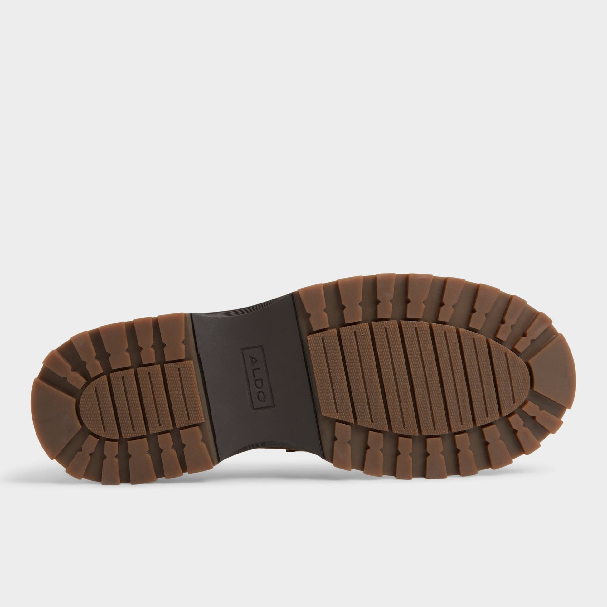 View of Open Brown Kole Loafer's sole