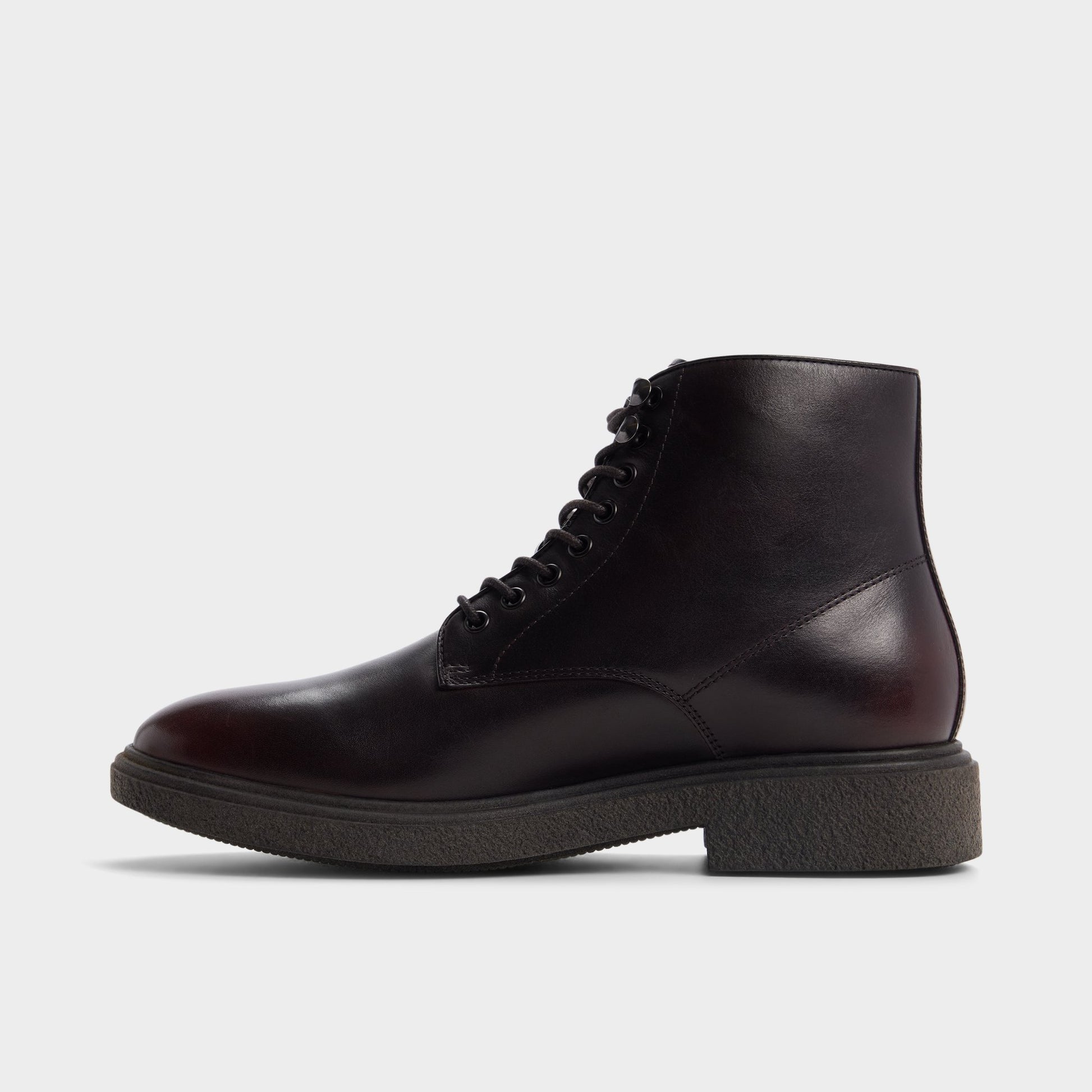 Side view of Dark brown Walton Lace-up boot