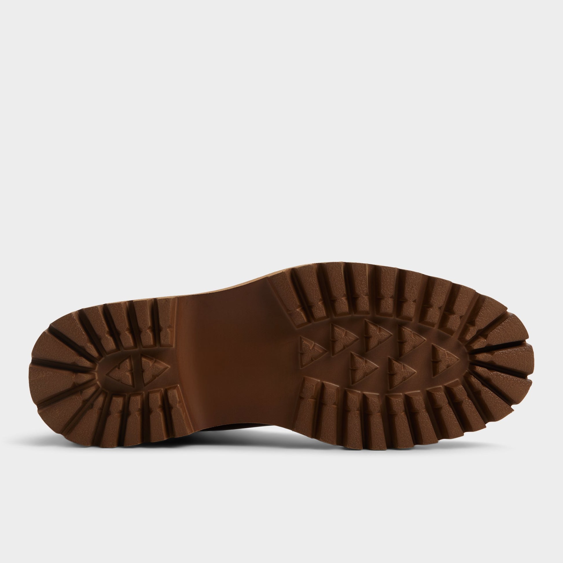 View of Cognac Grier Combat boot's sole