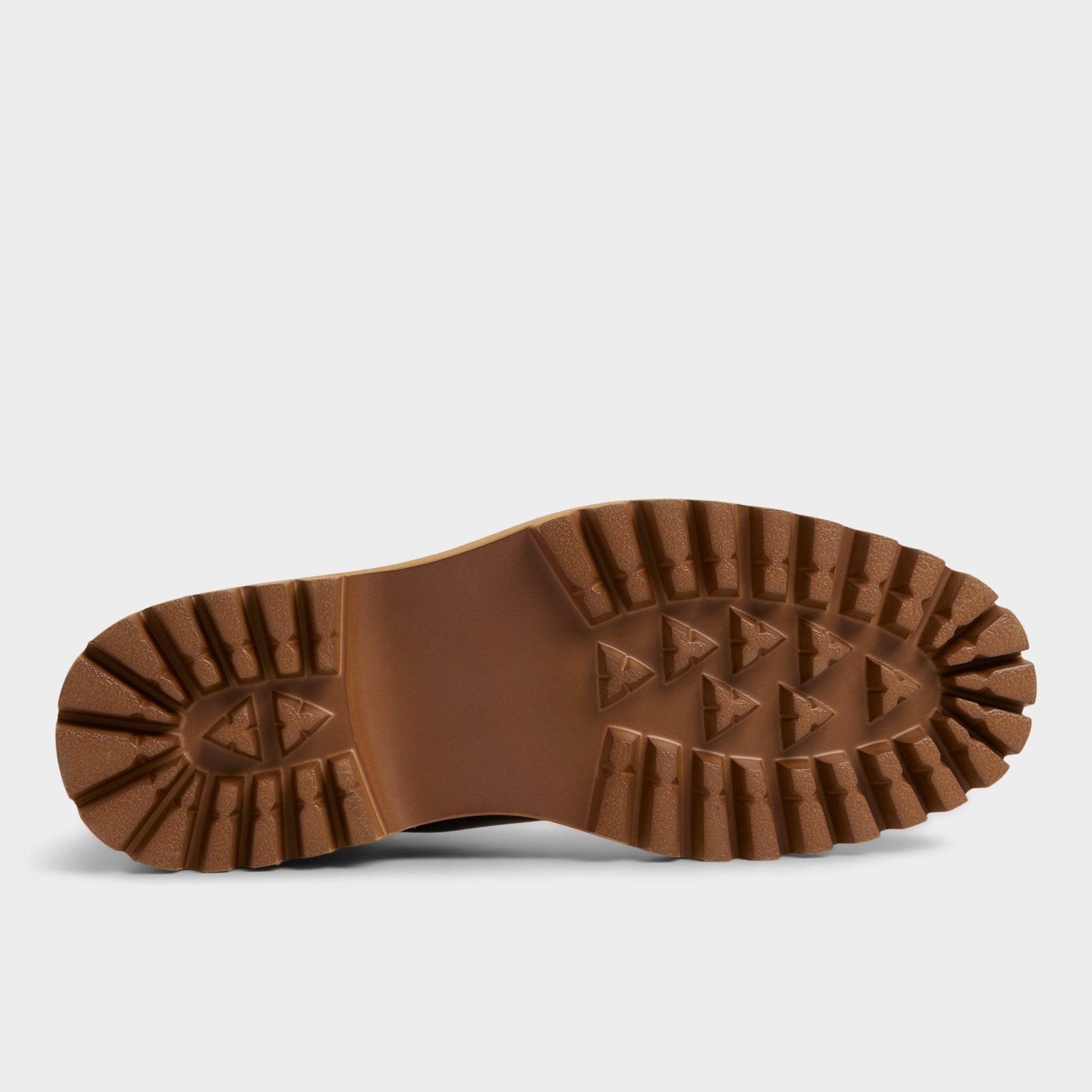 View of Medium brown Grier Combat boot's sole