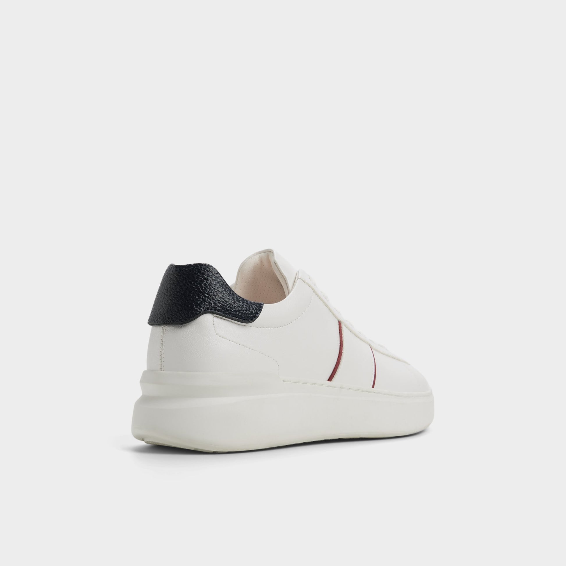 Three-quarter angle of White Paxon Low top sneaker's back side