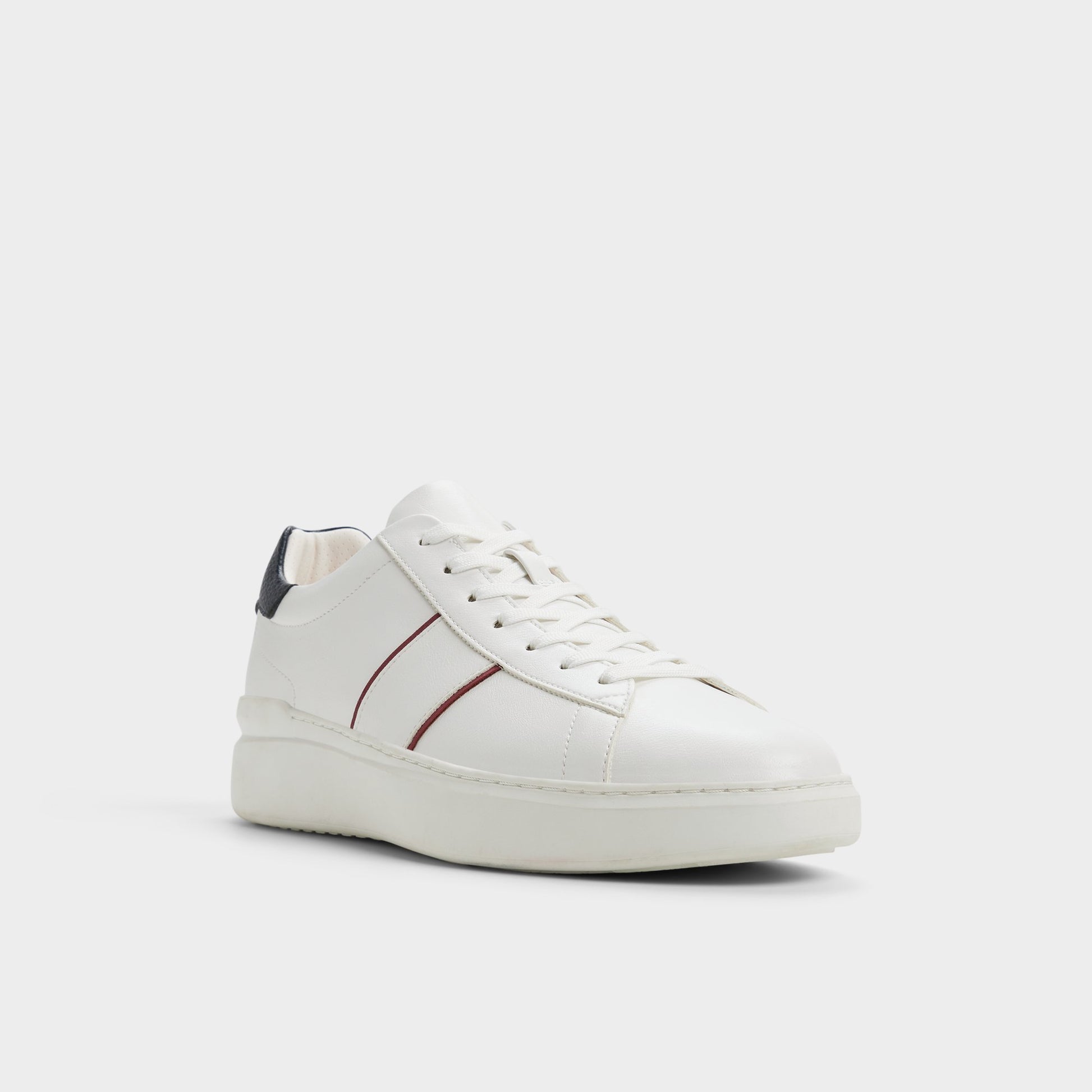 Three-quarter angle of White Paxon Low top sneaker's front side