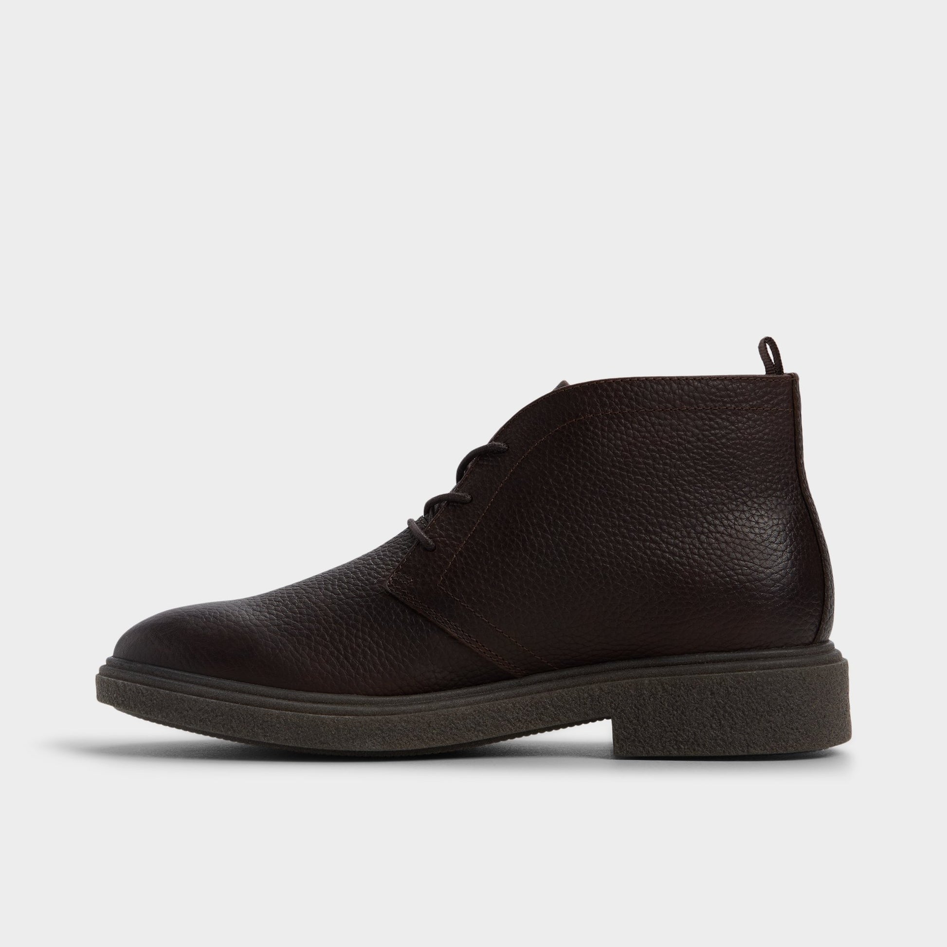Side view of Dark brown Torro Chukka boot