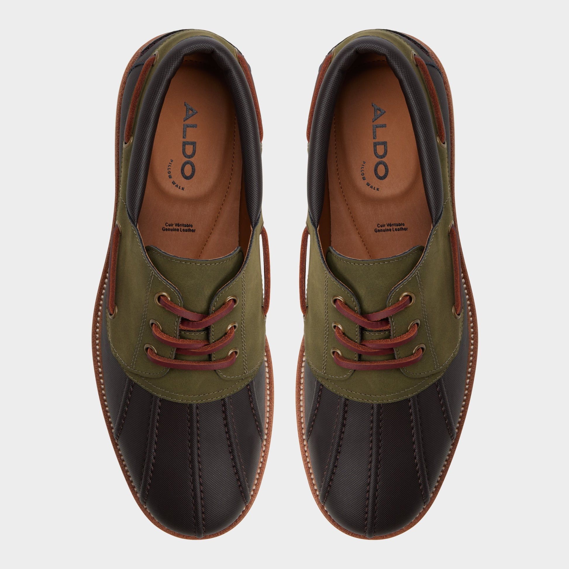 Top-down view of the Brown Primary - Multi Finn Boat shoe