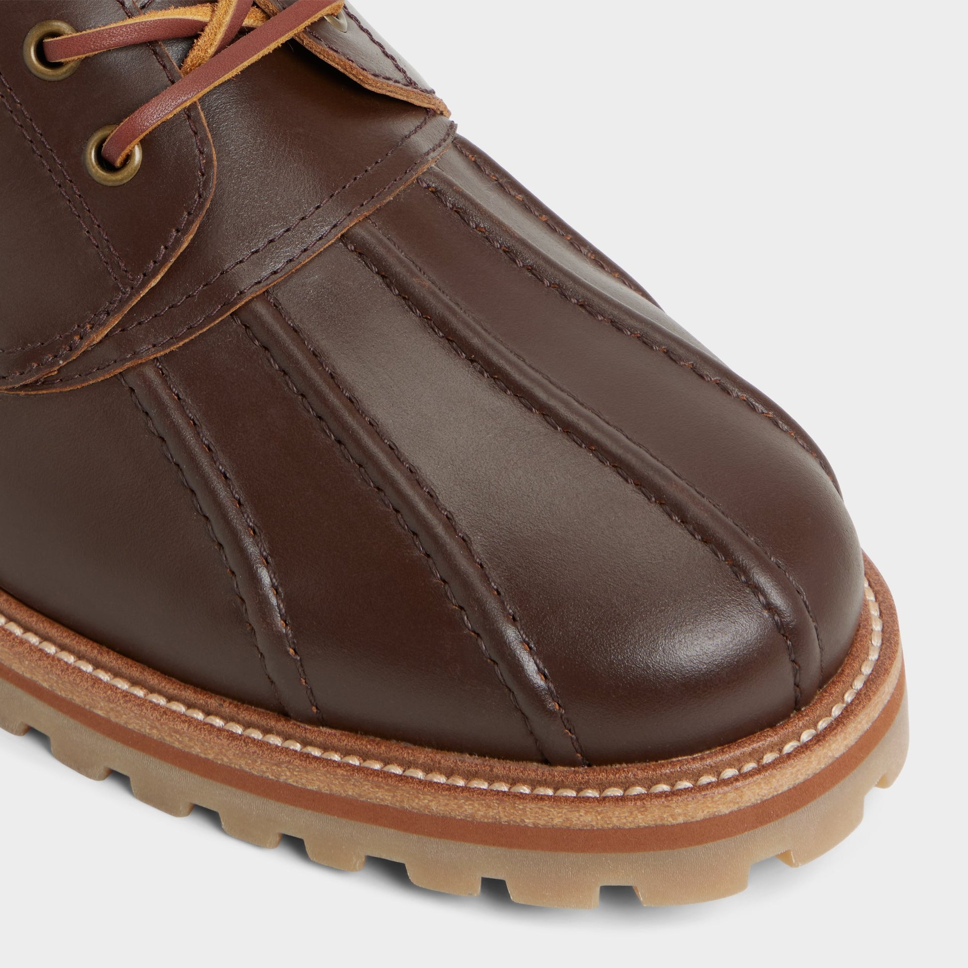 Close-up of the Medium Brown Finn Boat shoe
