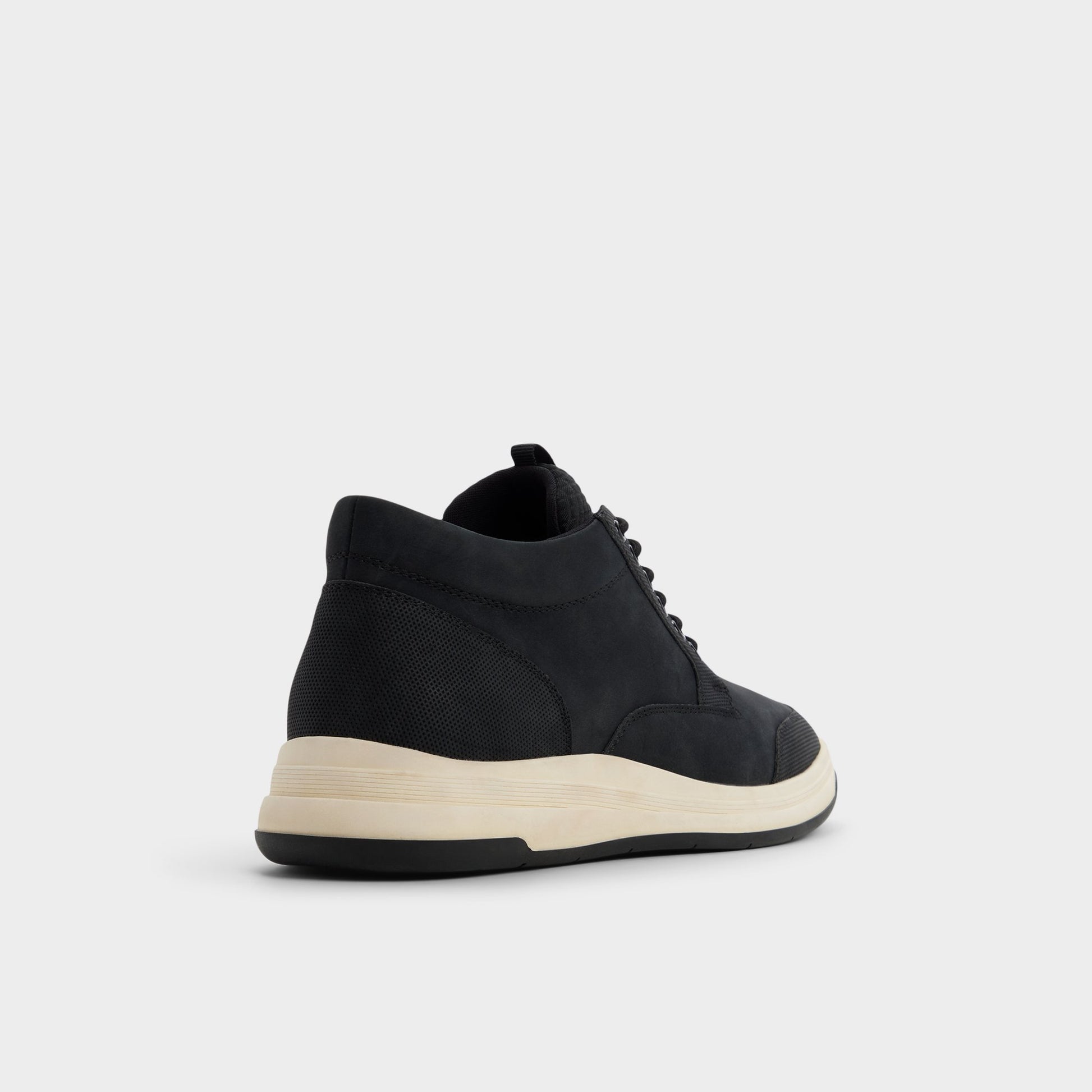 Three-quarter angle of Black Kodey Oxford shoe's back side