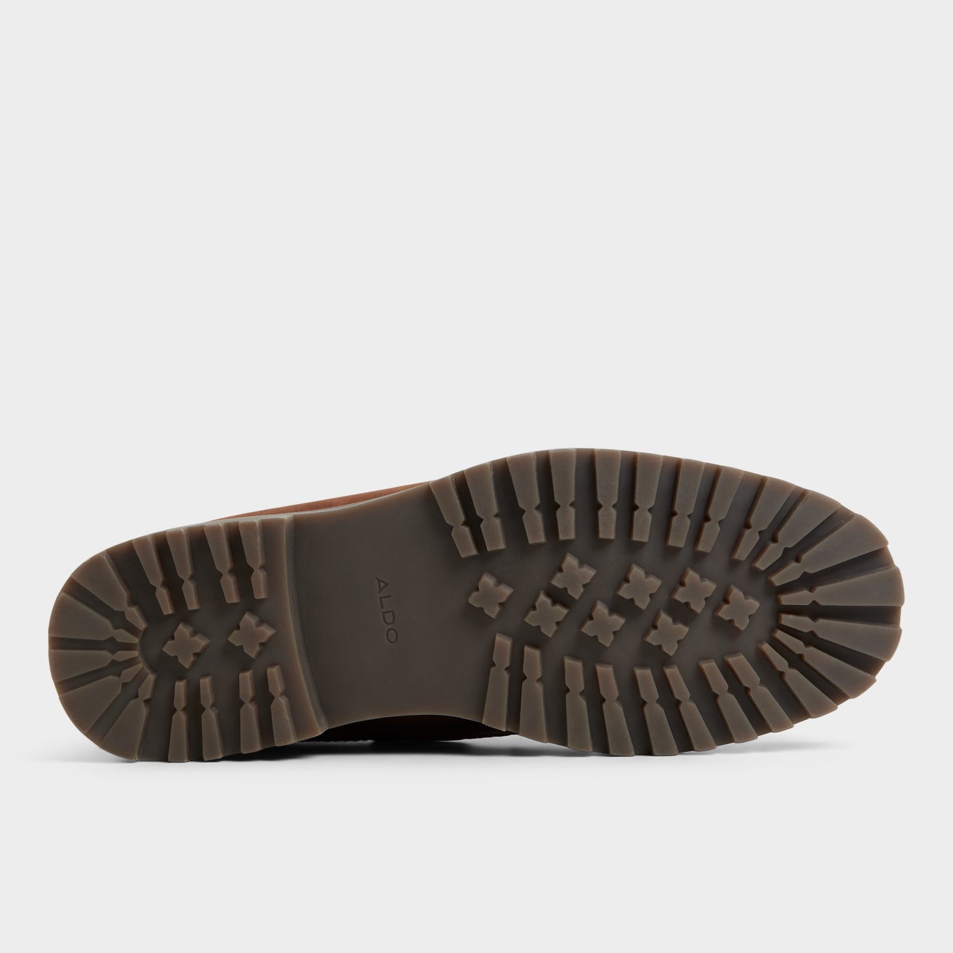 View of Medium Brown Farrell Combat boot's sole