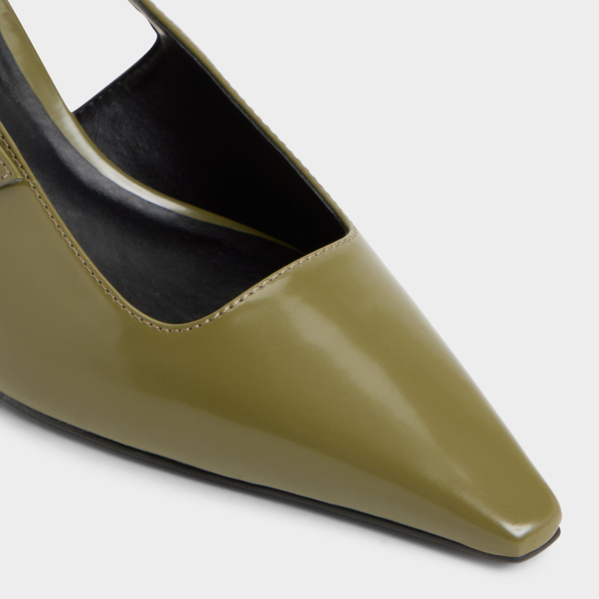 Close-up of the Khaki Nealie Slingback heel