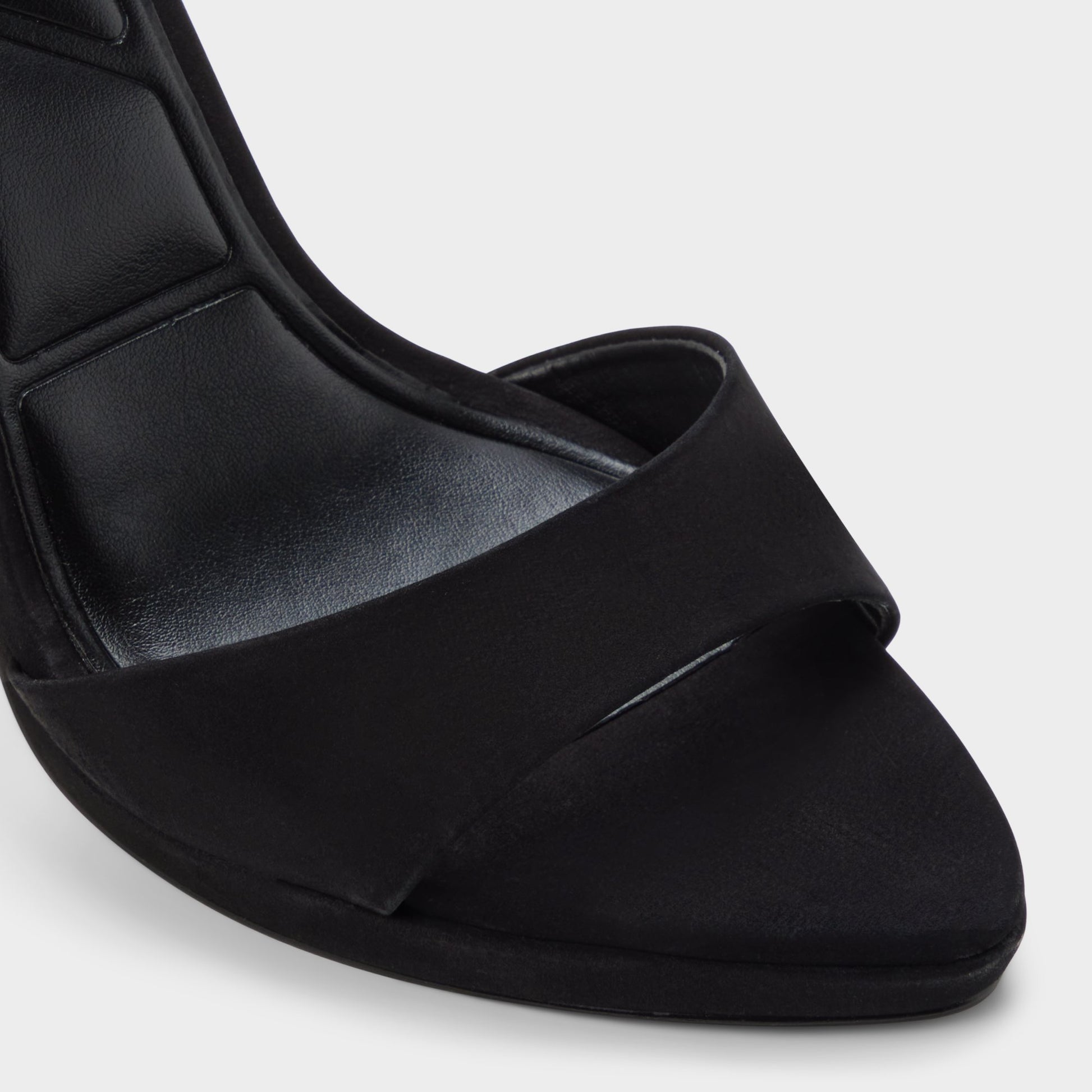 Close-up of the Black Ivette Heeled sandal