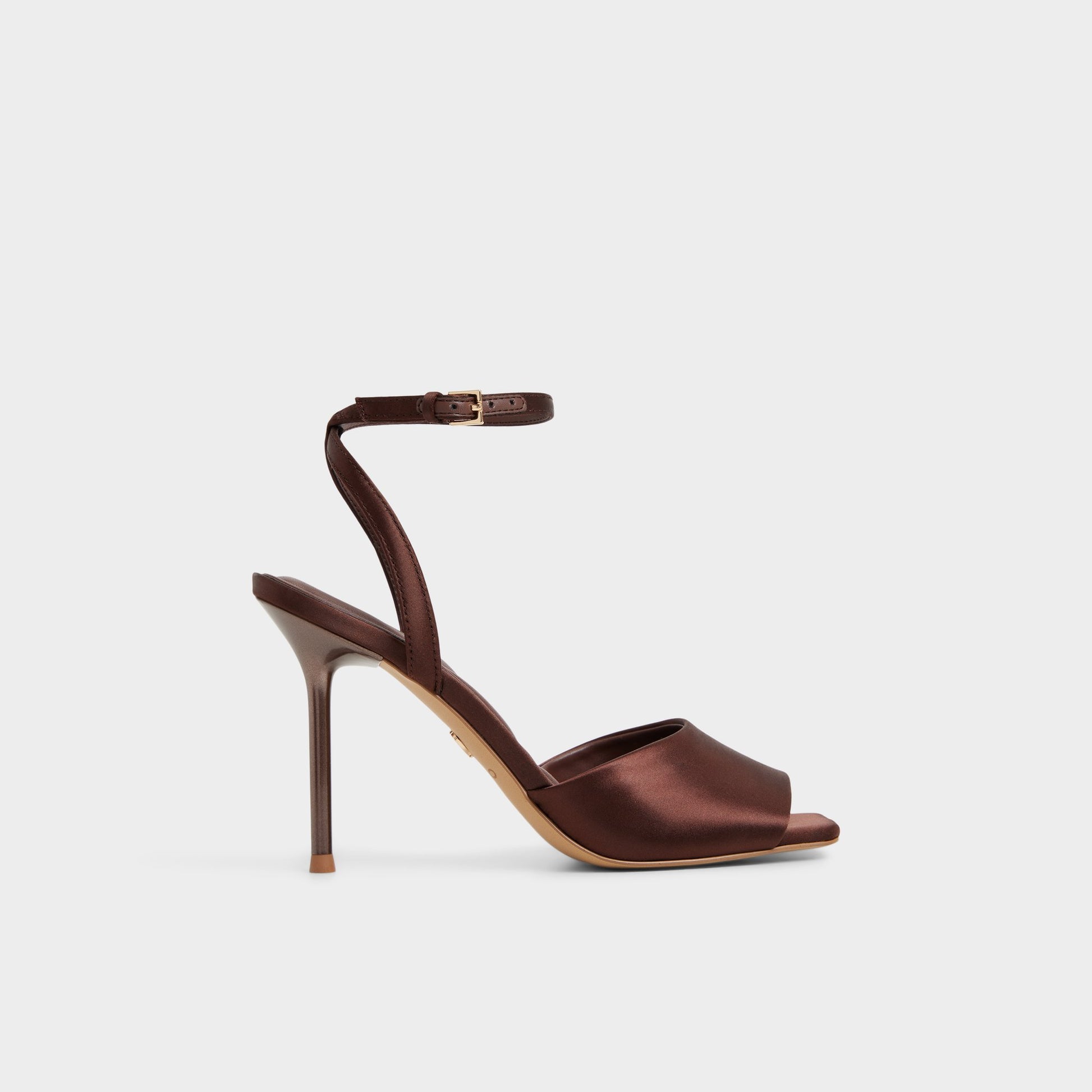 Main View of Dark brown Kaiasien Strappy heeled sandal for Womens