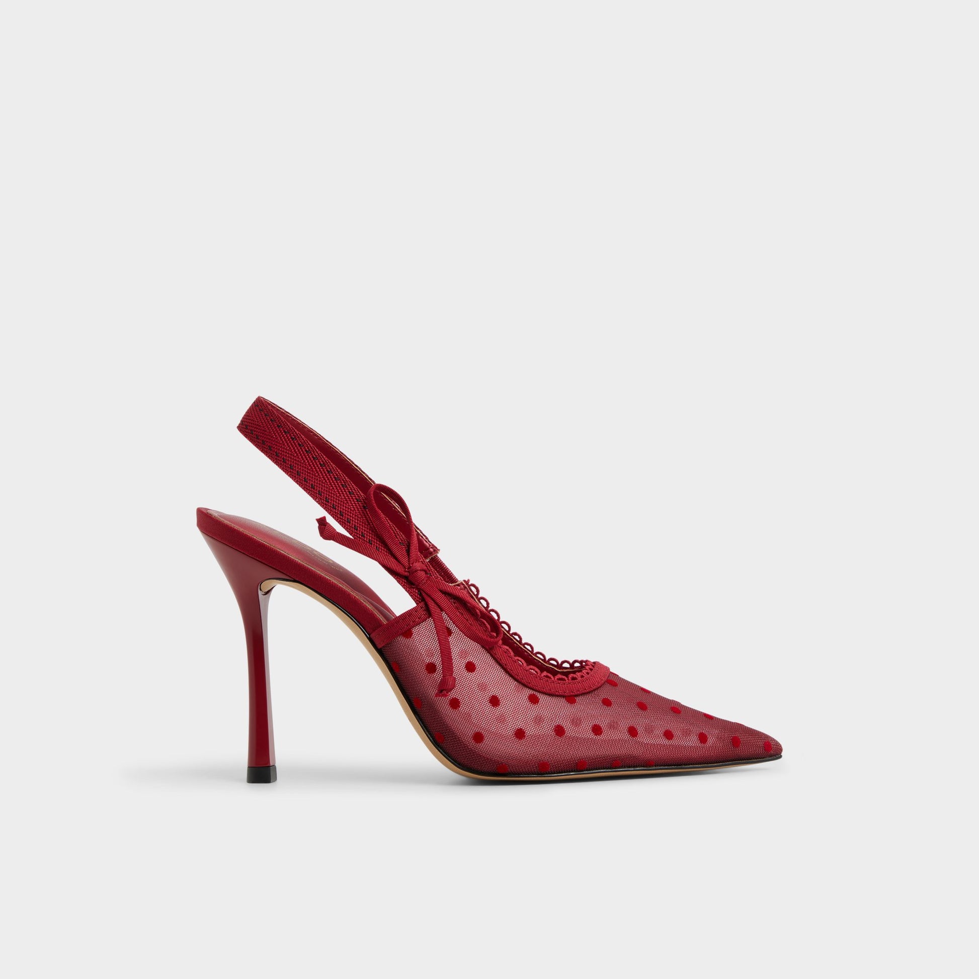 Main View of Dark red Hennie Slingback heel for Womens