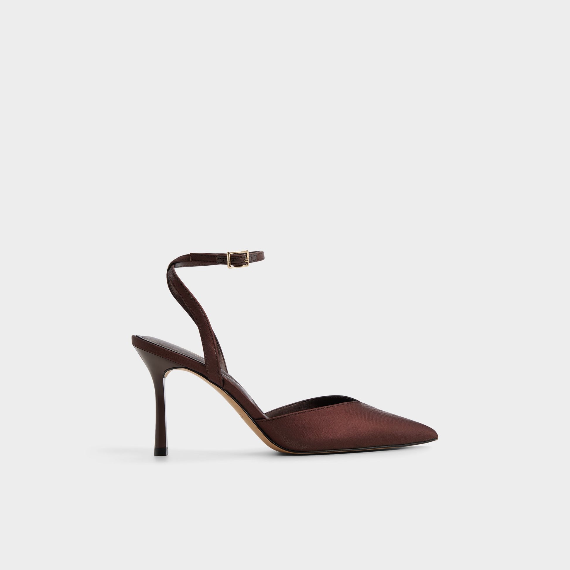 Main View of Dark Brown Carolling Strappy heeled shoe for Womens