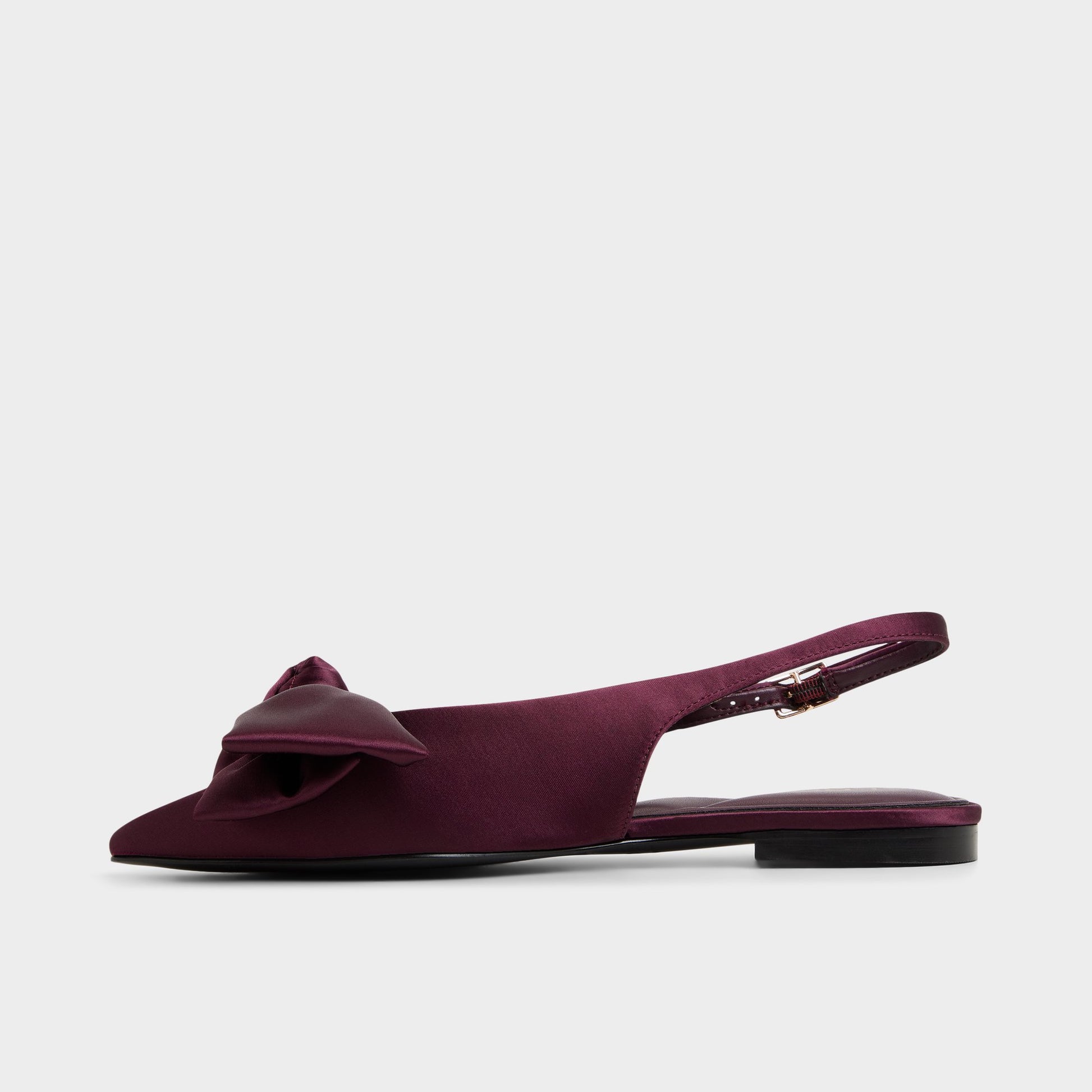Side view of Bordo Festive Slingback ballerina