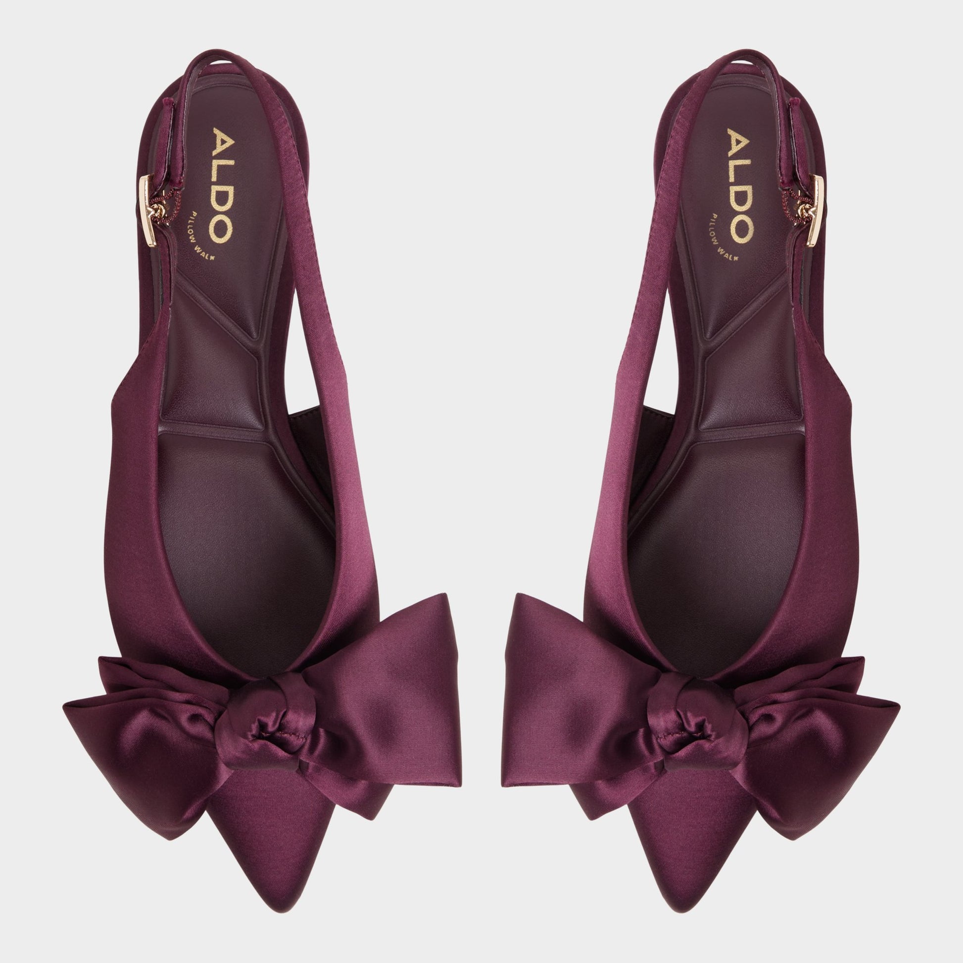 Top-down view of the Bordo Festive Slingback ballerina