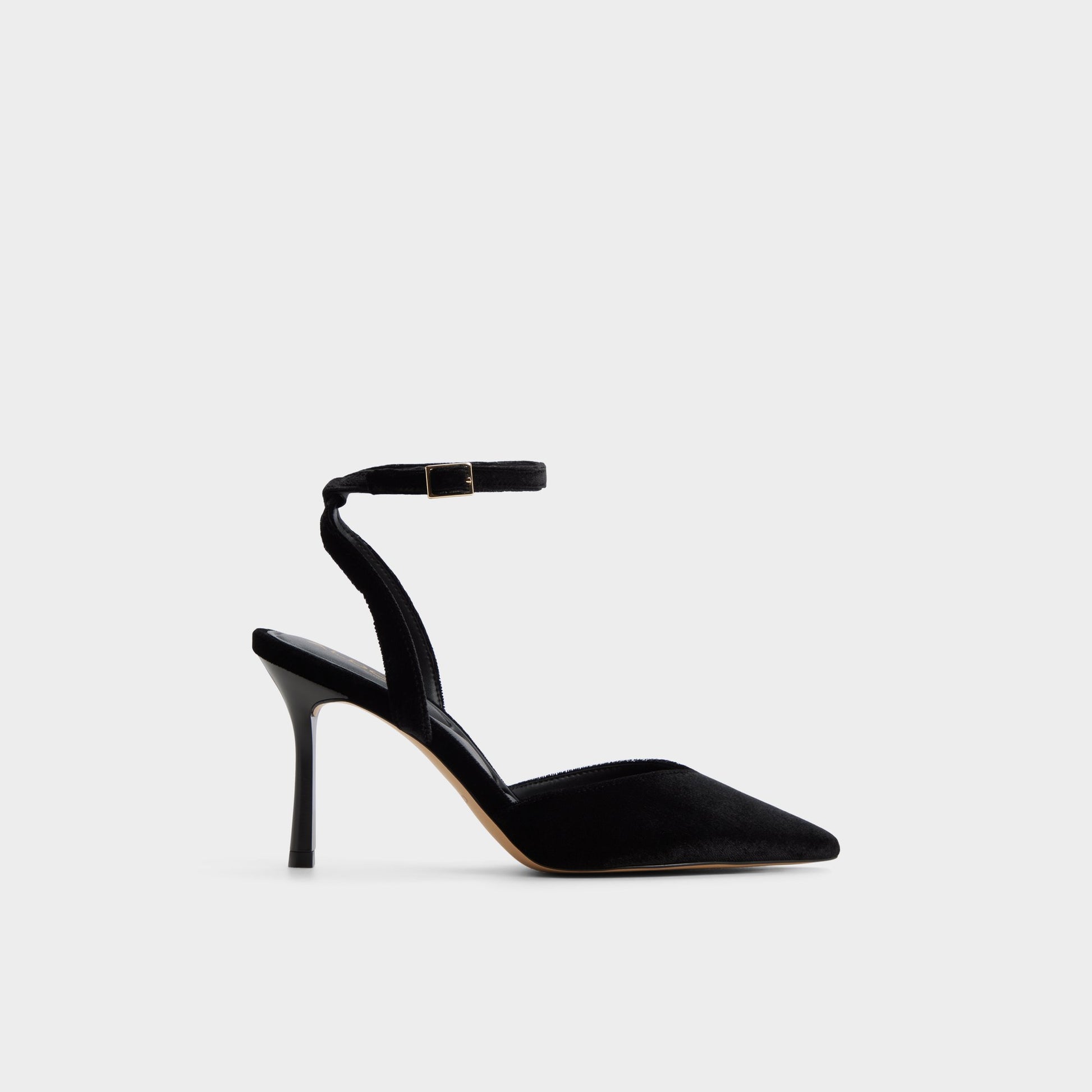 Main View of Black Carolling Strappy heeled shoe for Womens