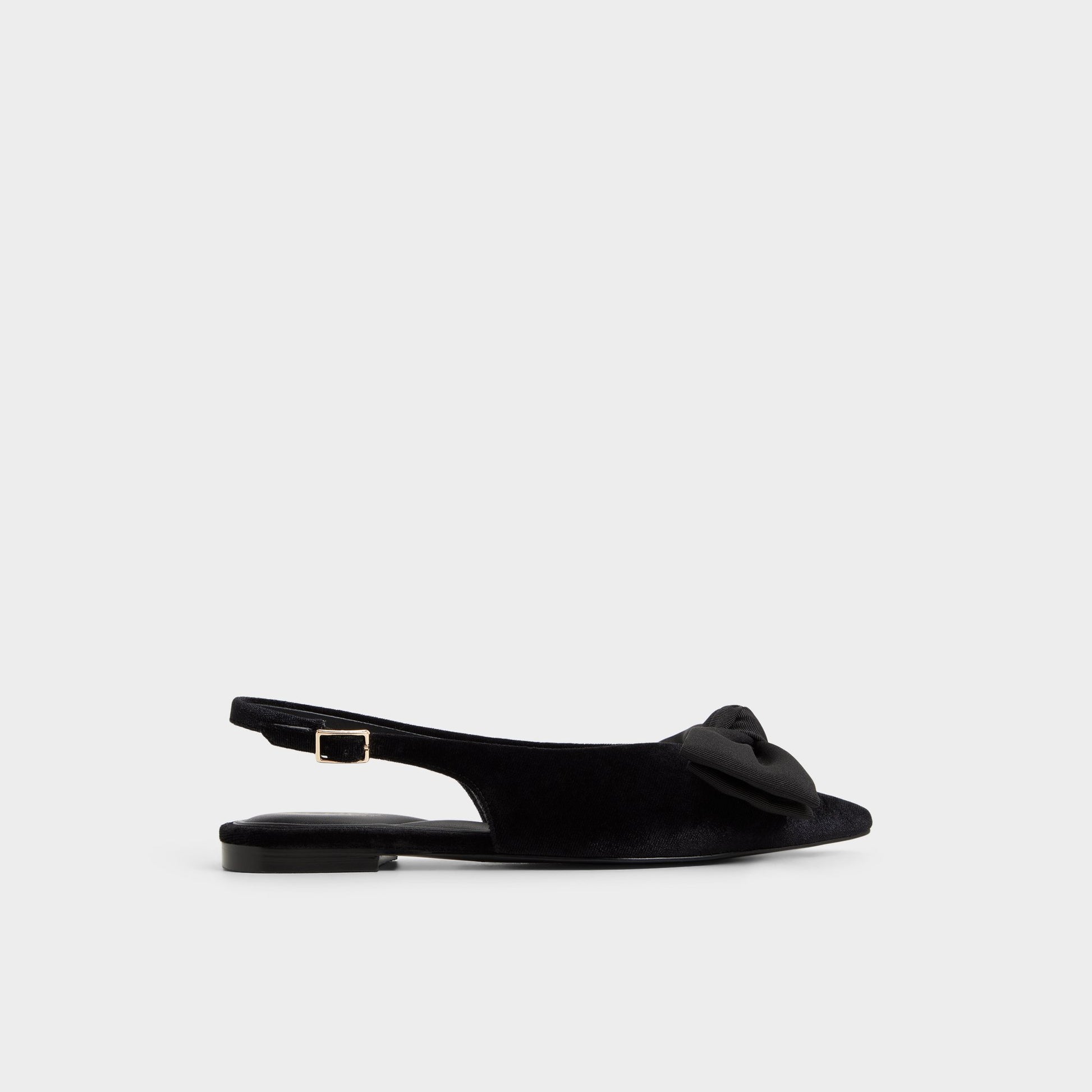 Vue principale de Noir Festive Ballerine à bride arrière pour Femmes