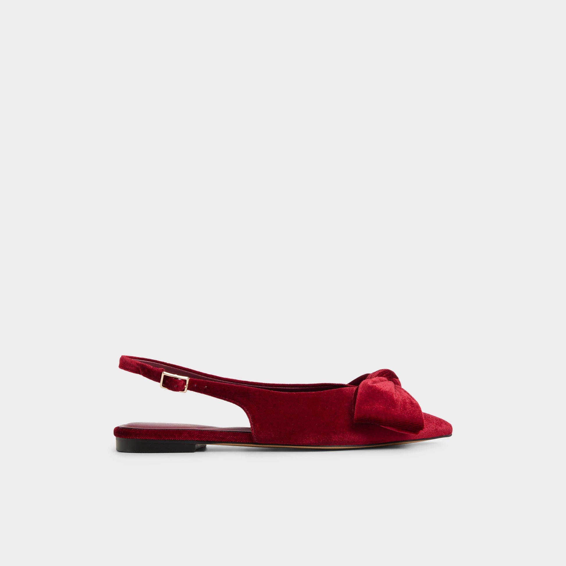 Vue principale de Rouge Moyen Festive Ballerine à bride arrière pour Femmes