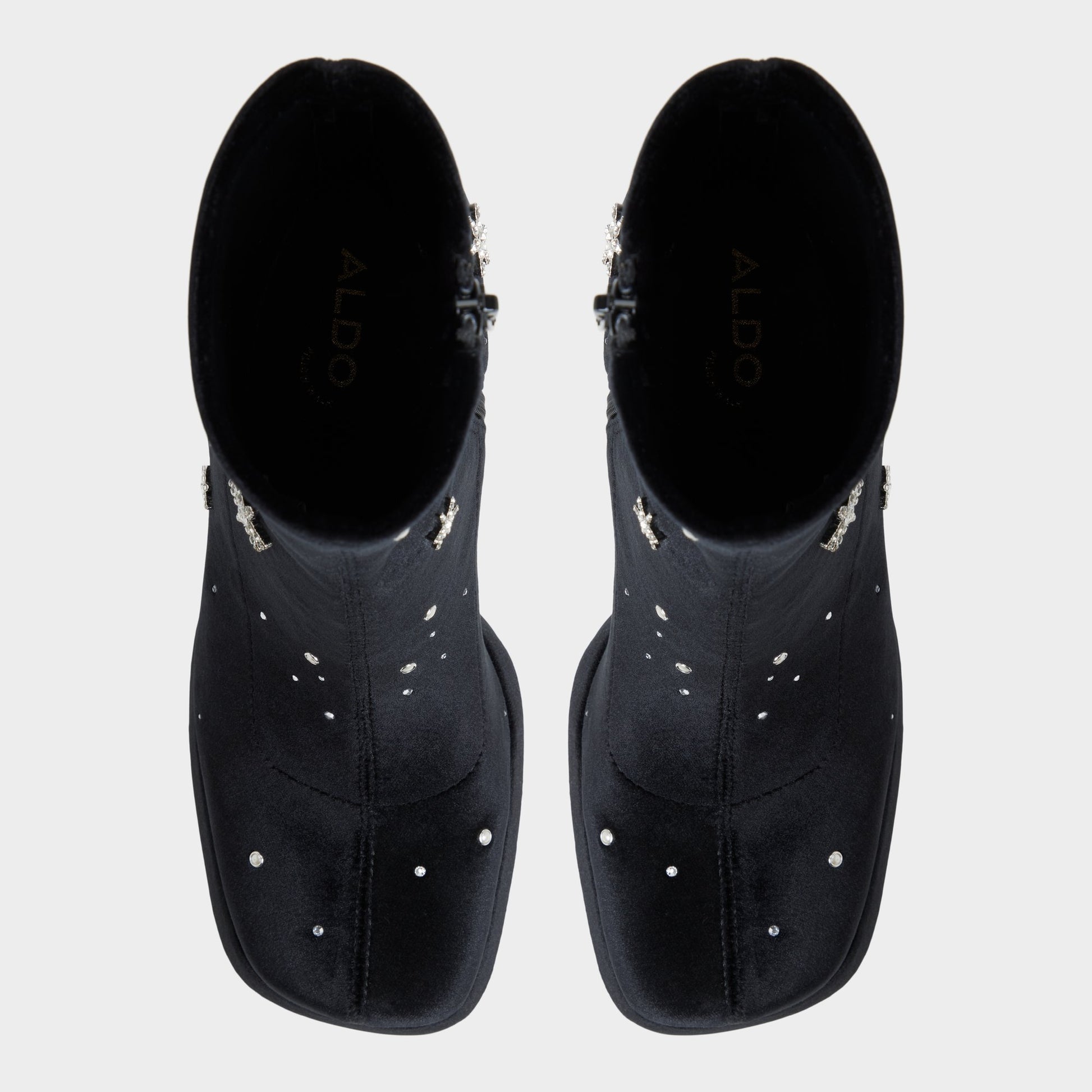 Top-down view of the Black Starrie Ankle boot
