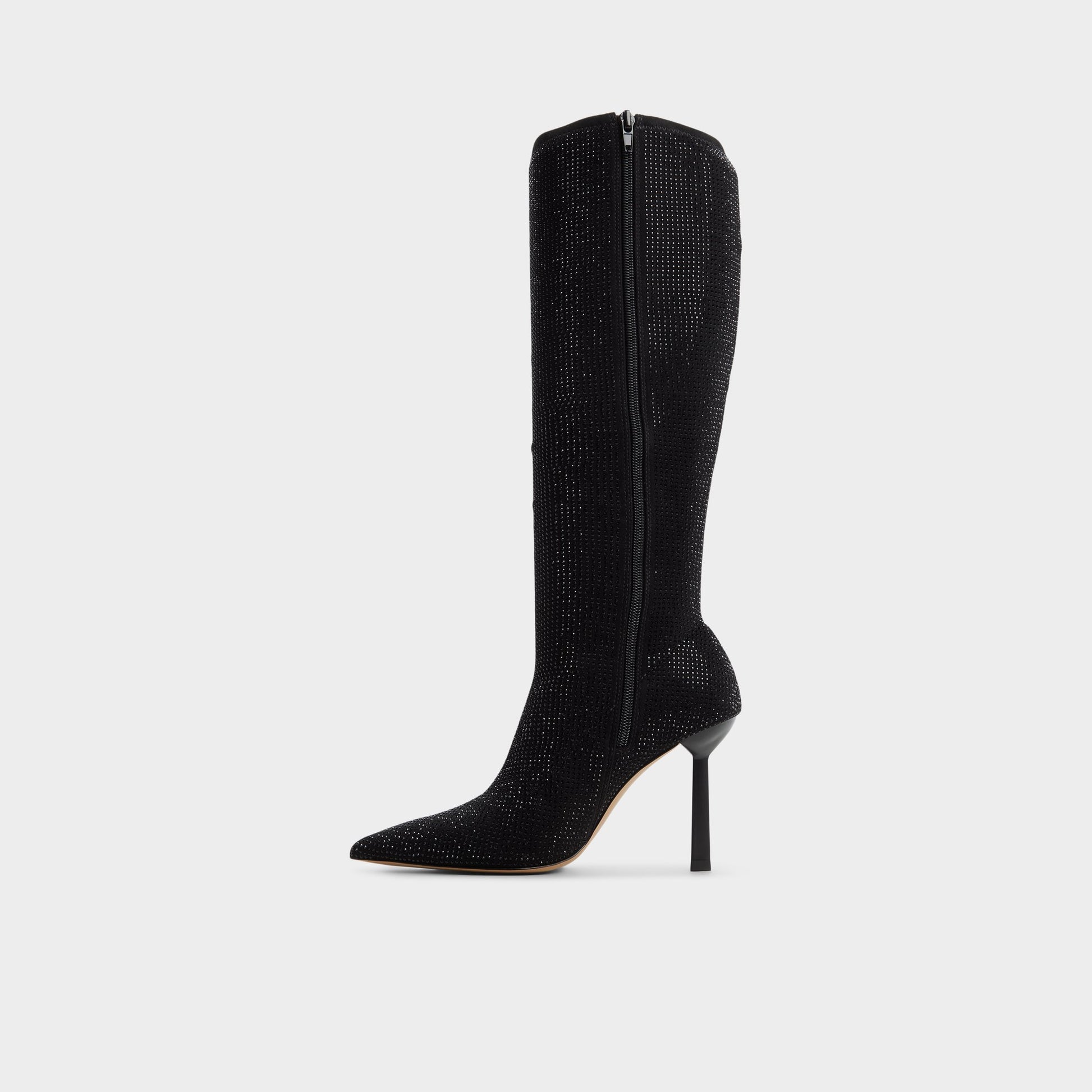 Side view of Other black Innez Knee-high boot