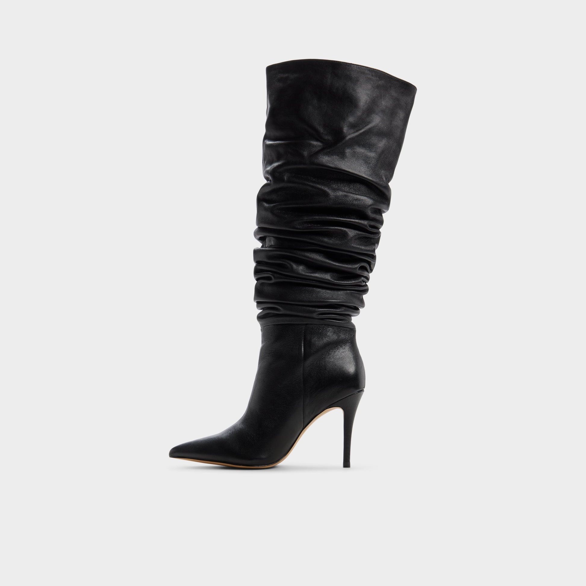 Side view of Other black Holiis Knee-high boot