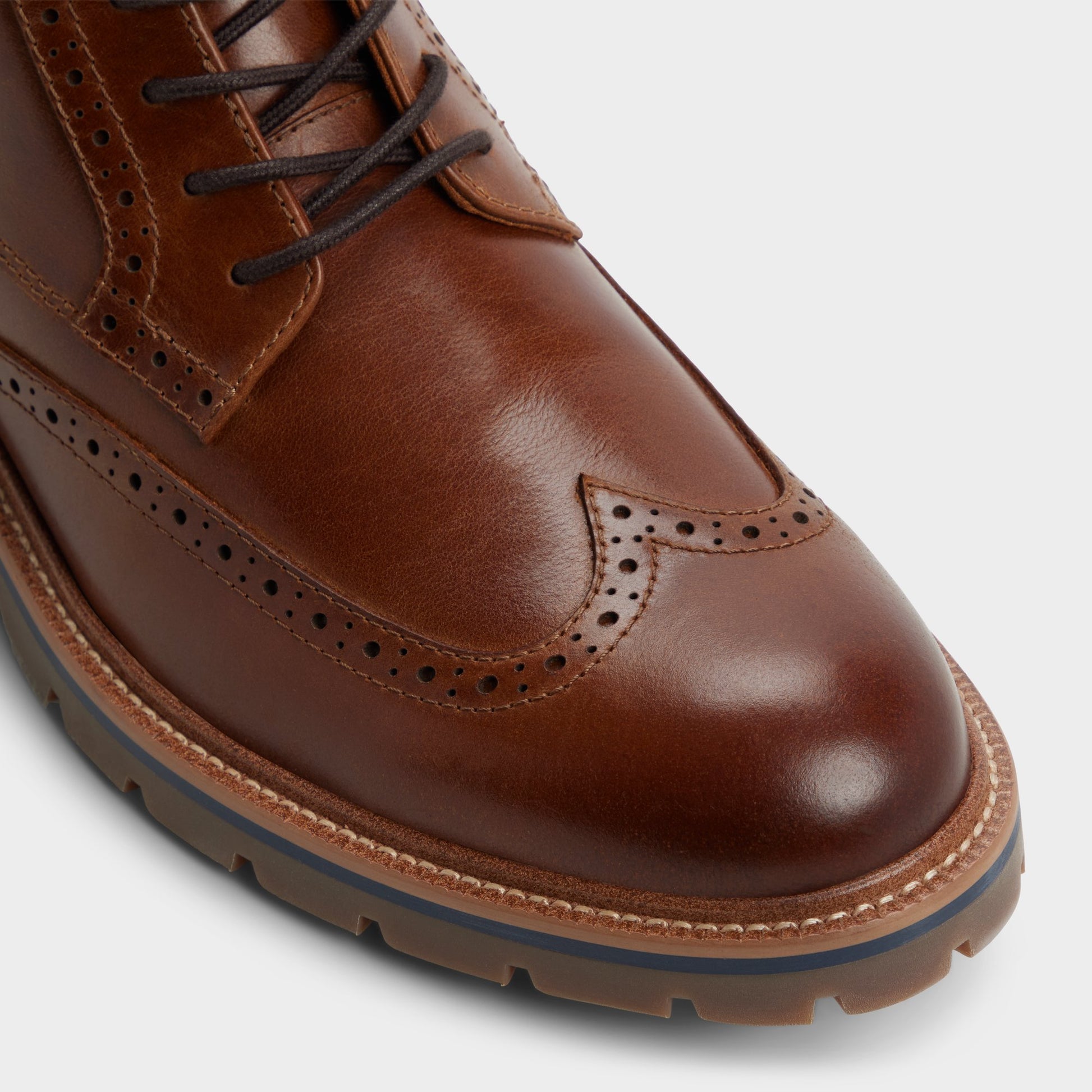 Close-up of the Other Brown Toney Lace-up boot