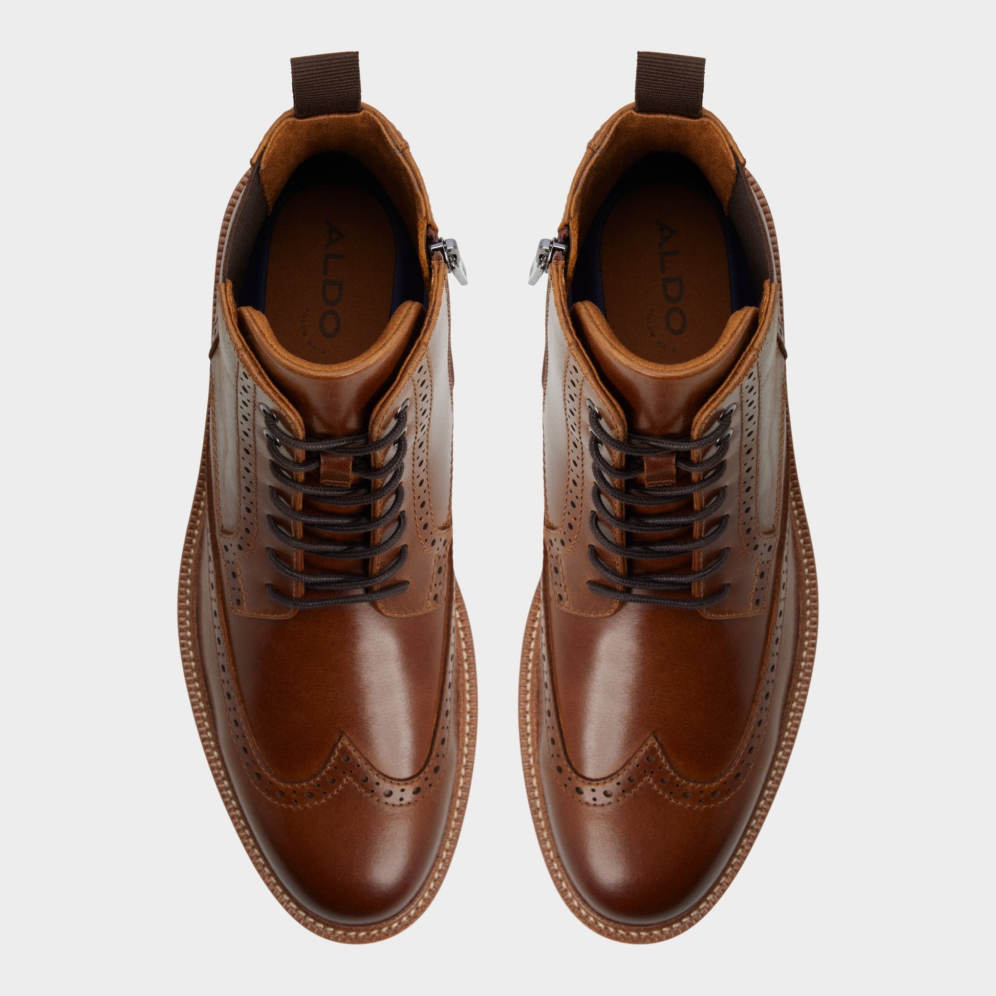 Top-down view of the Other Brown Toney Lace-up boot
