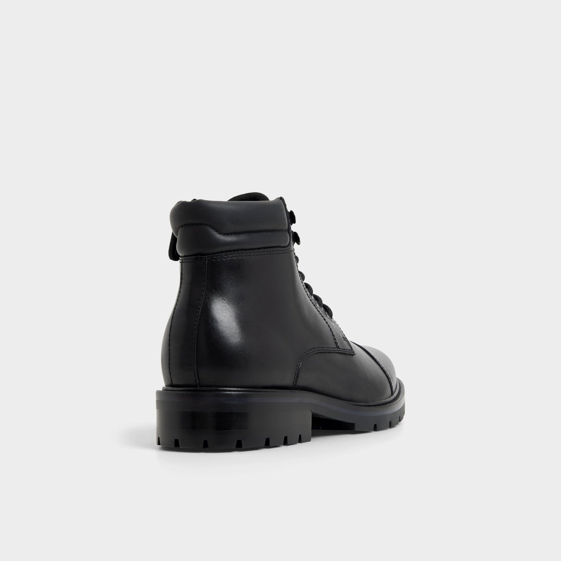Three-quarter angle of Other Black Darion Combat boot's back side