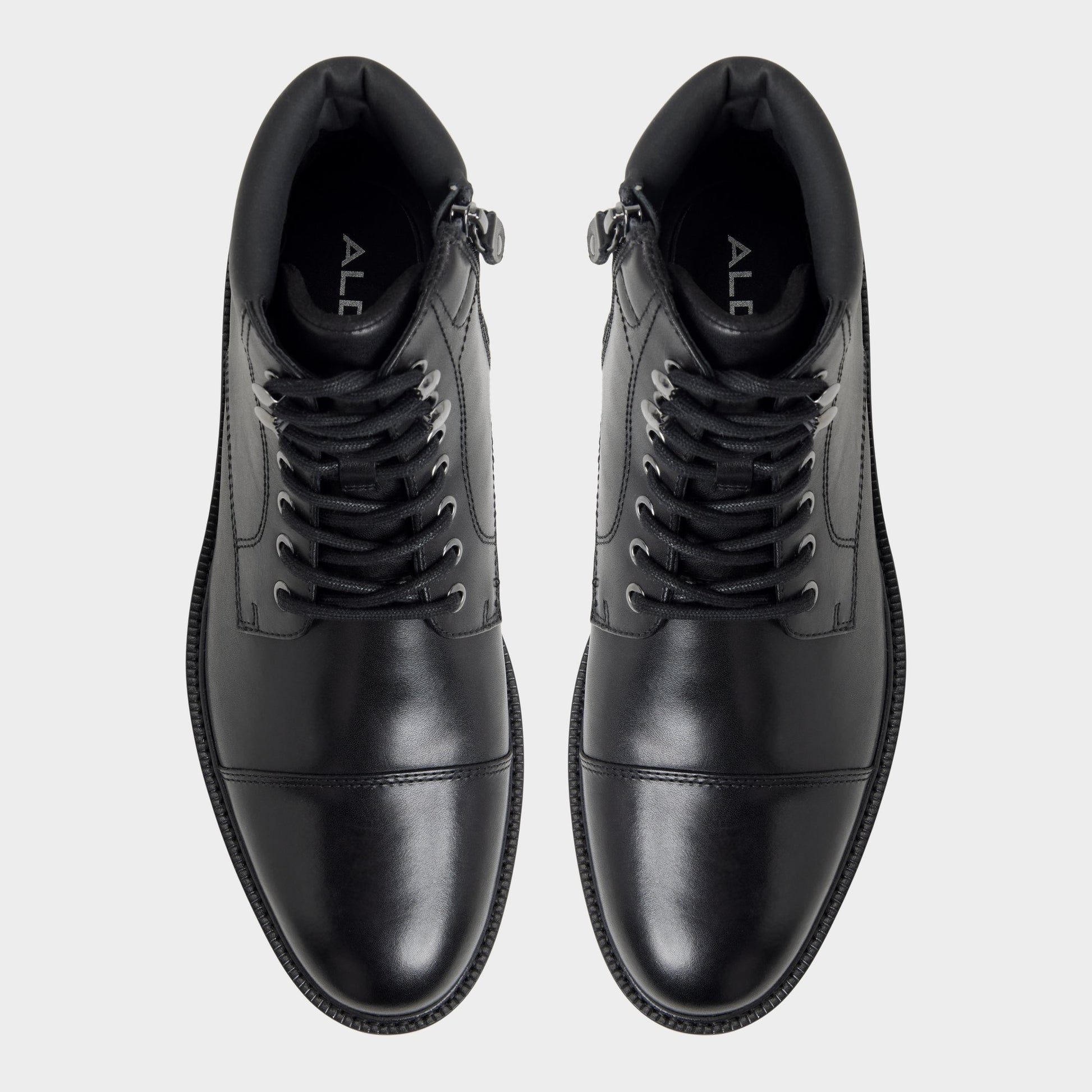 Top-down view of the Other Black Darion Combat boot