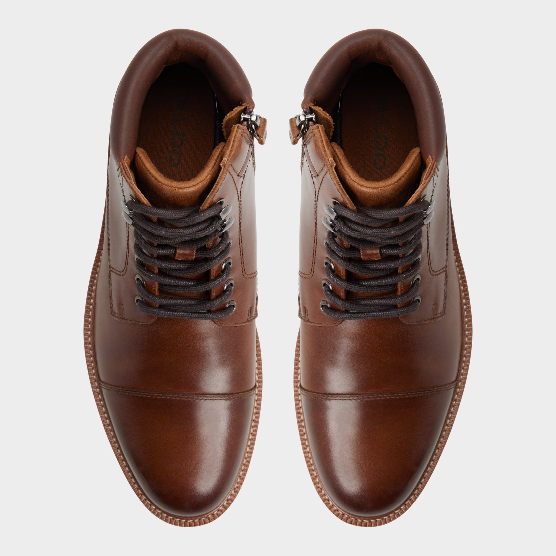 Top-down view of the Cognac Darion Combat boot