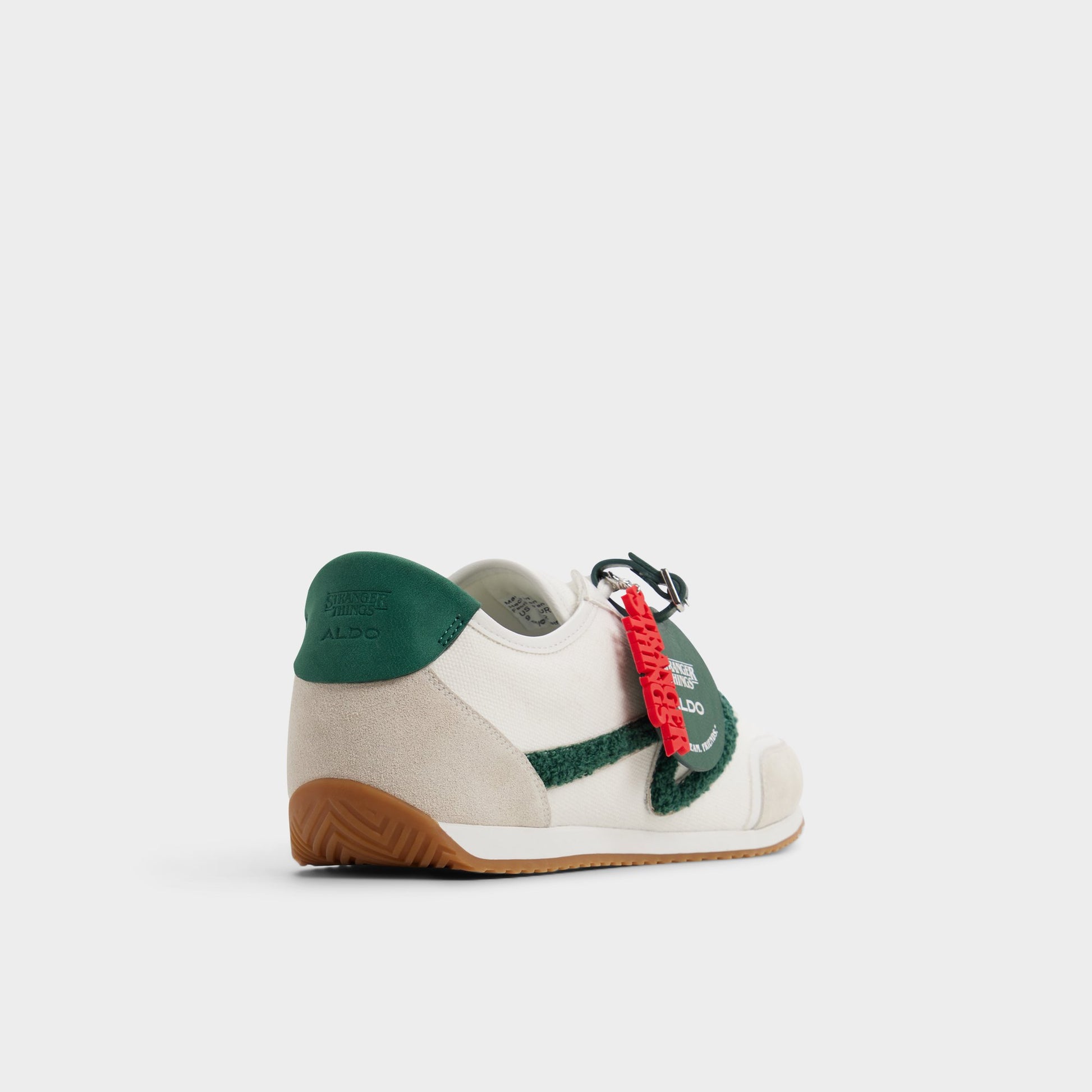 Three-quarter angle of White Hawkinshigh Men's sneaker's back side