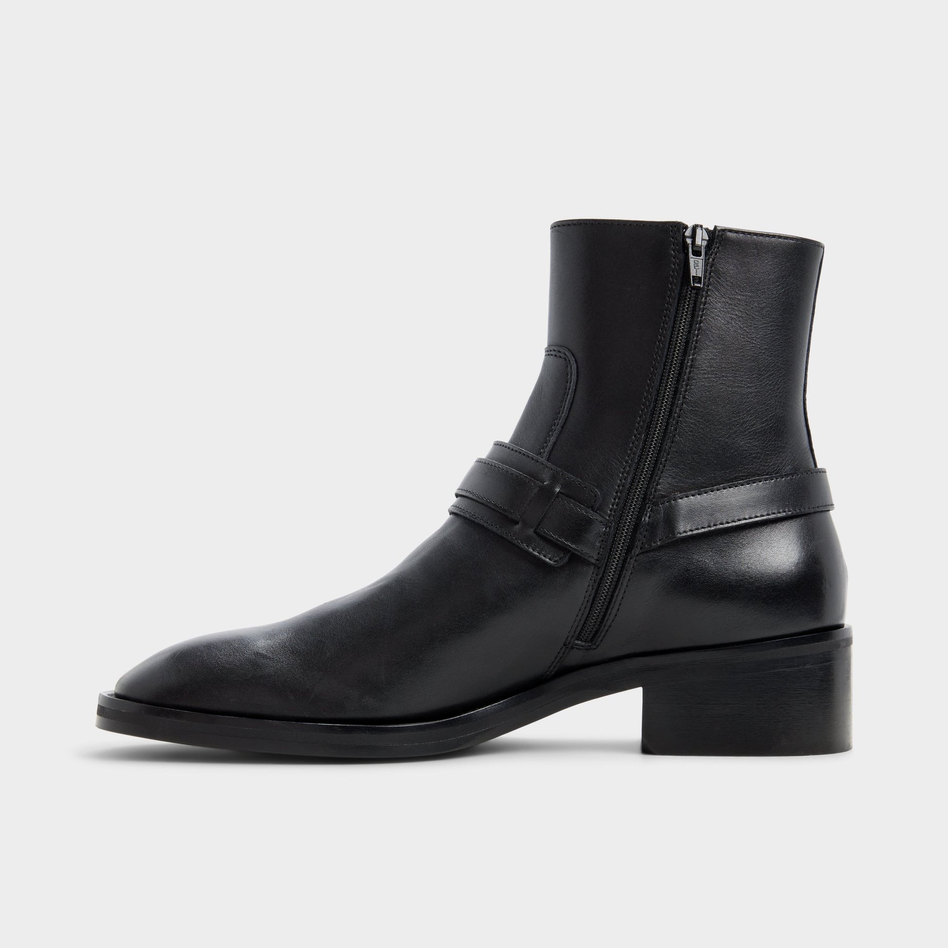 Side view of Black Marcos Ankle boot
